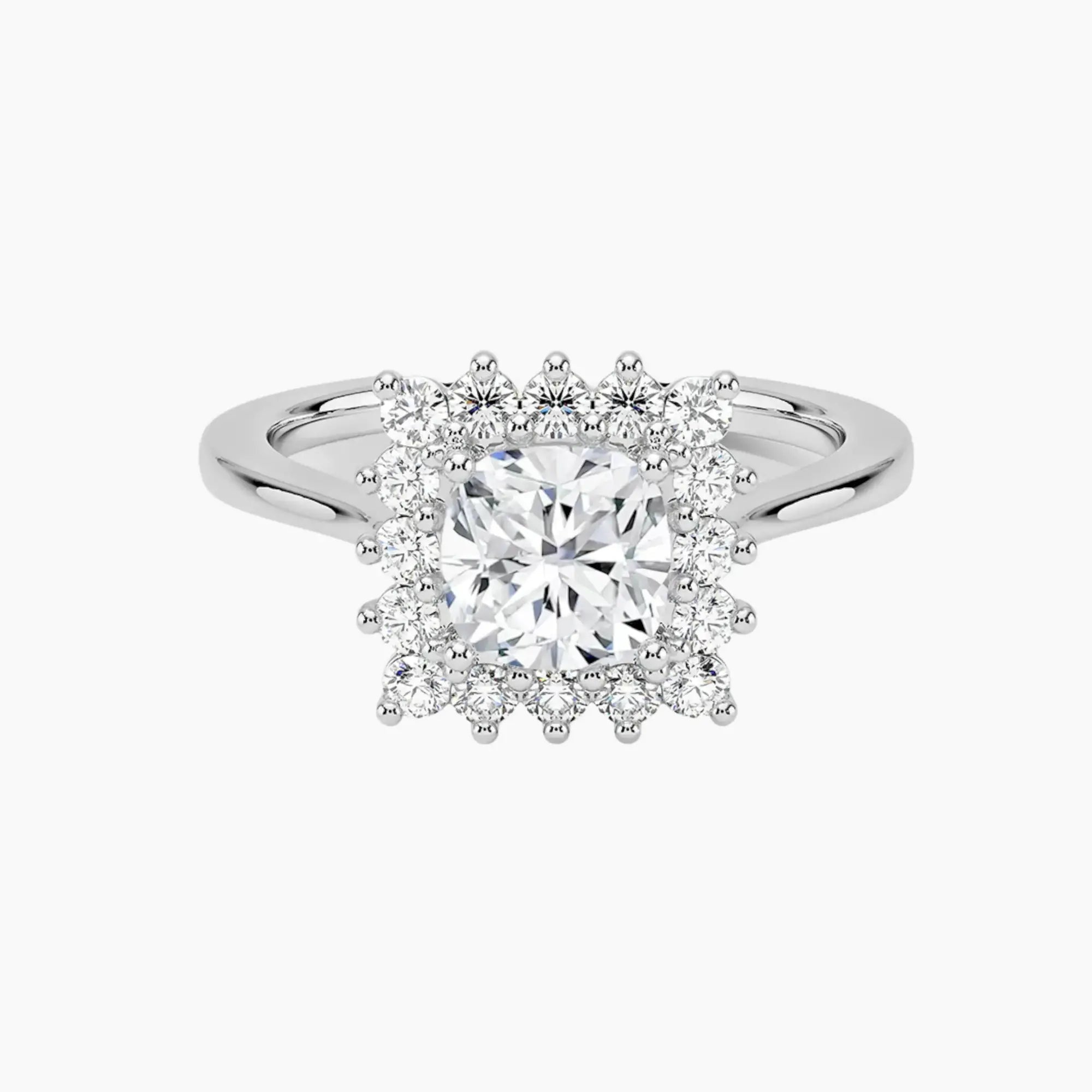 Soraya Cushion Designer 1.5 Carat Lab Grown Diamond Engagement Ring in 18K Yellow Gold