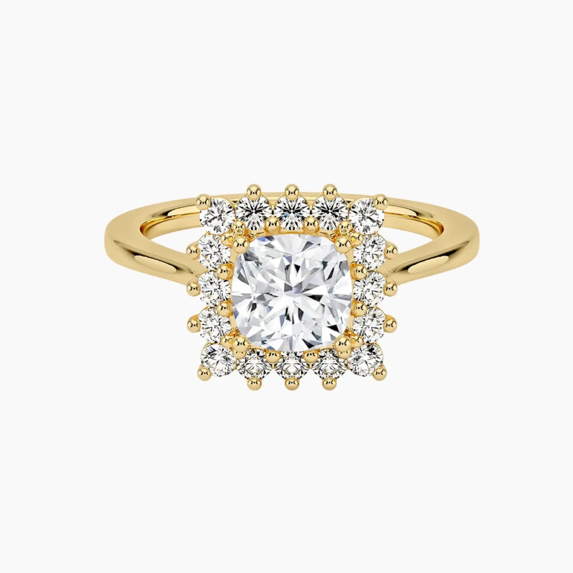 Soraya Cushion Designer 1 Carat Lab Grown Diamond Engagement Ring in 14K Rose Gold