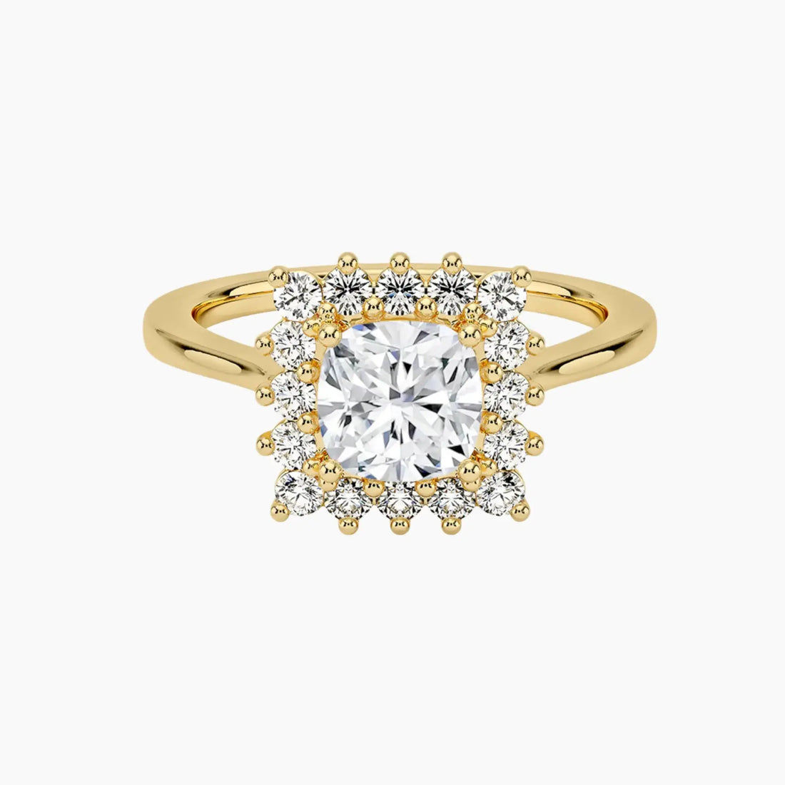 Soraya Cushion Designer 1 Carat Lab Grown Diamond Engagement Ring in 18K Rose Gold