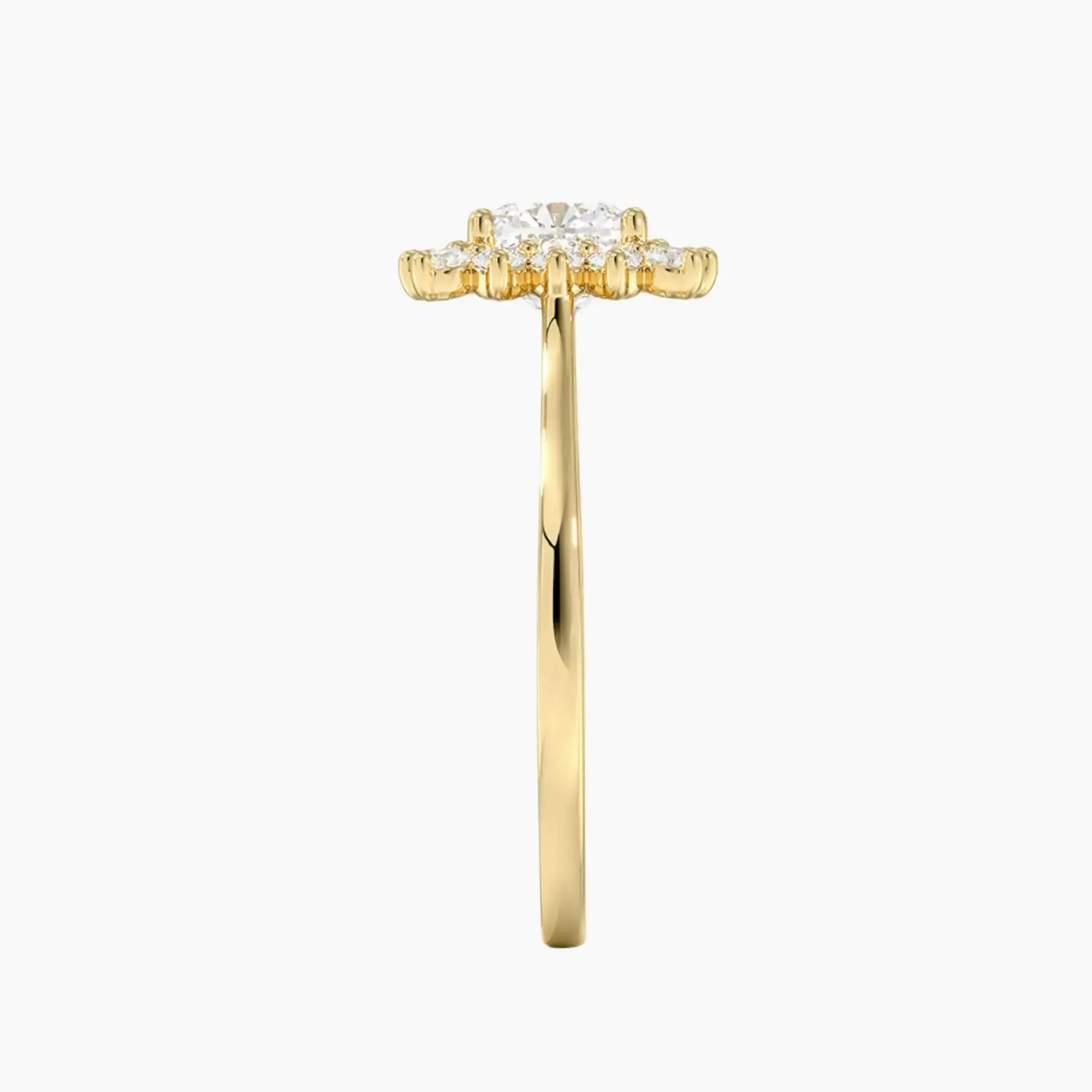 Soraya Cushion Designer Diamond Ring Setting in 18K Yellow Gold
