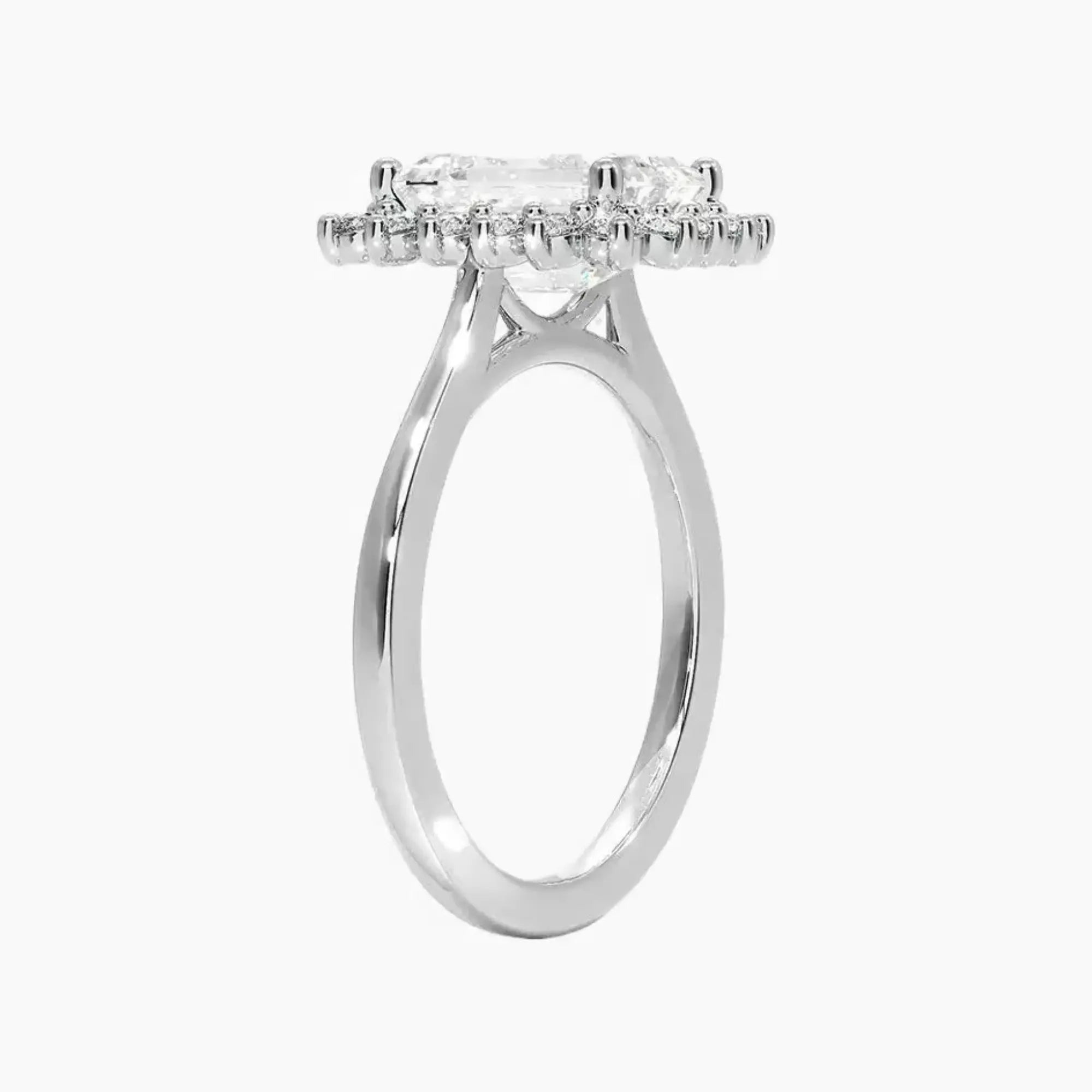 Soraya Emerald Designer Diamond Ring Setting in 14K Yellow Gold