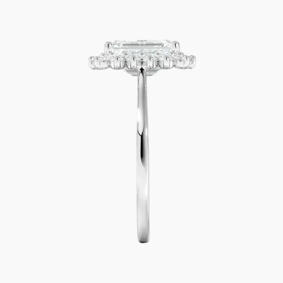 Soraya Emerald Designer 2 Carat Lab Grown Diamond Engagement Ring in 14K Yellow Gold