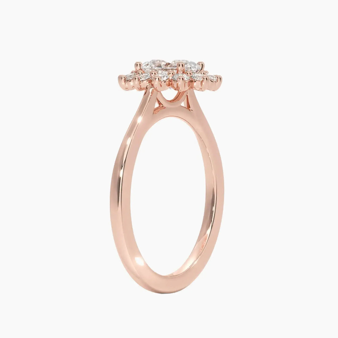 Soraya Oval Designer 2.5 Carat Lab Grown Diamond Engagement Ring in 14K Yellow Gold