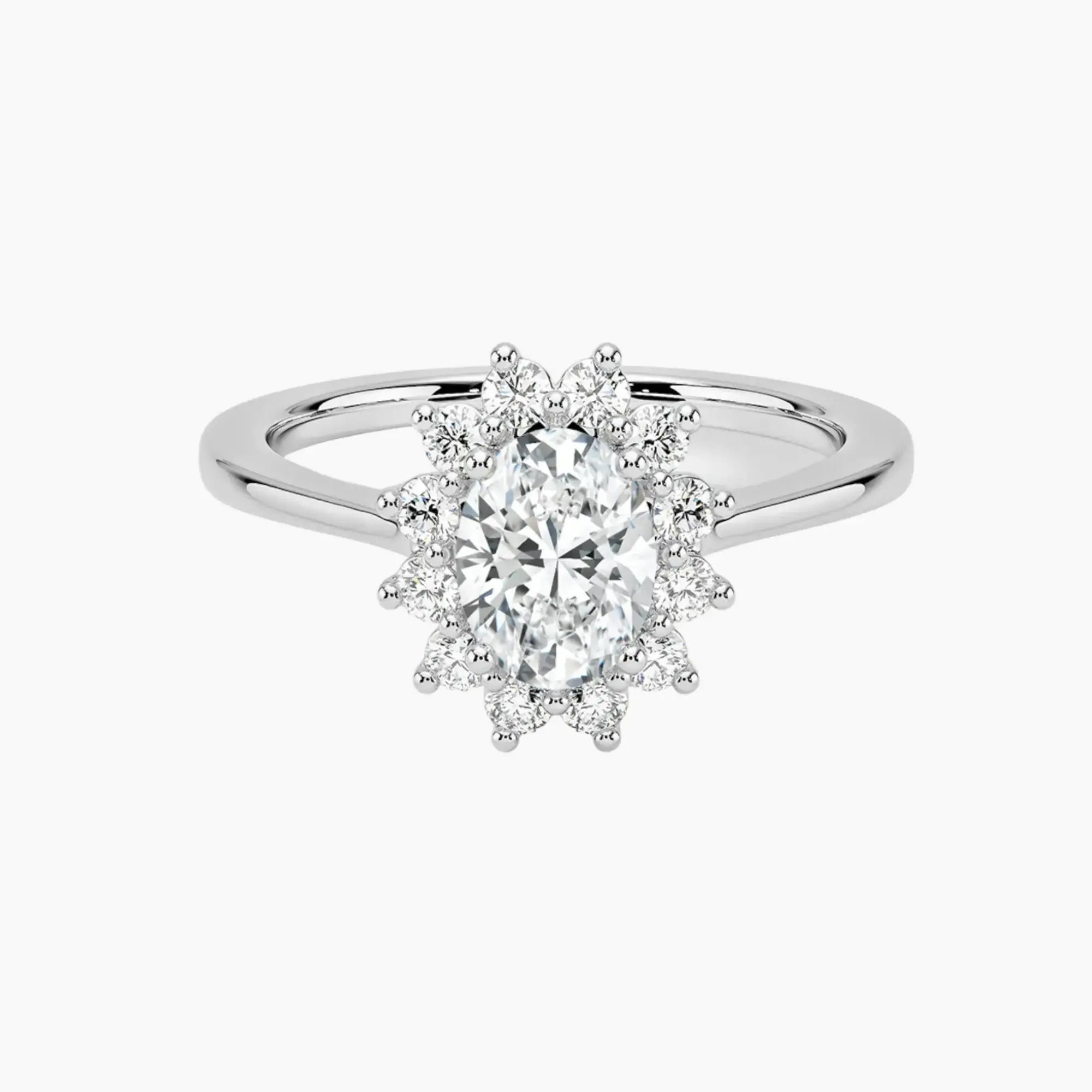 Soraya Oval Designer 2.5 Carat Lab Grown Diamond Engagement Ring in 14K Yellow Gold