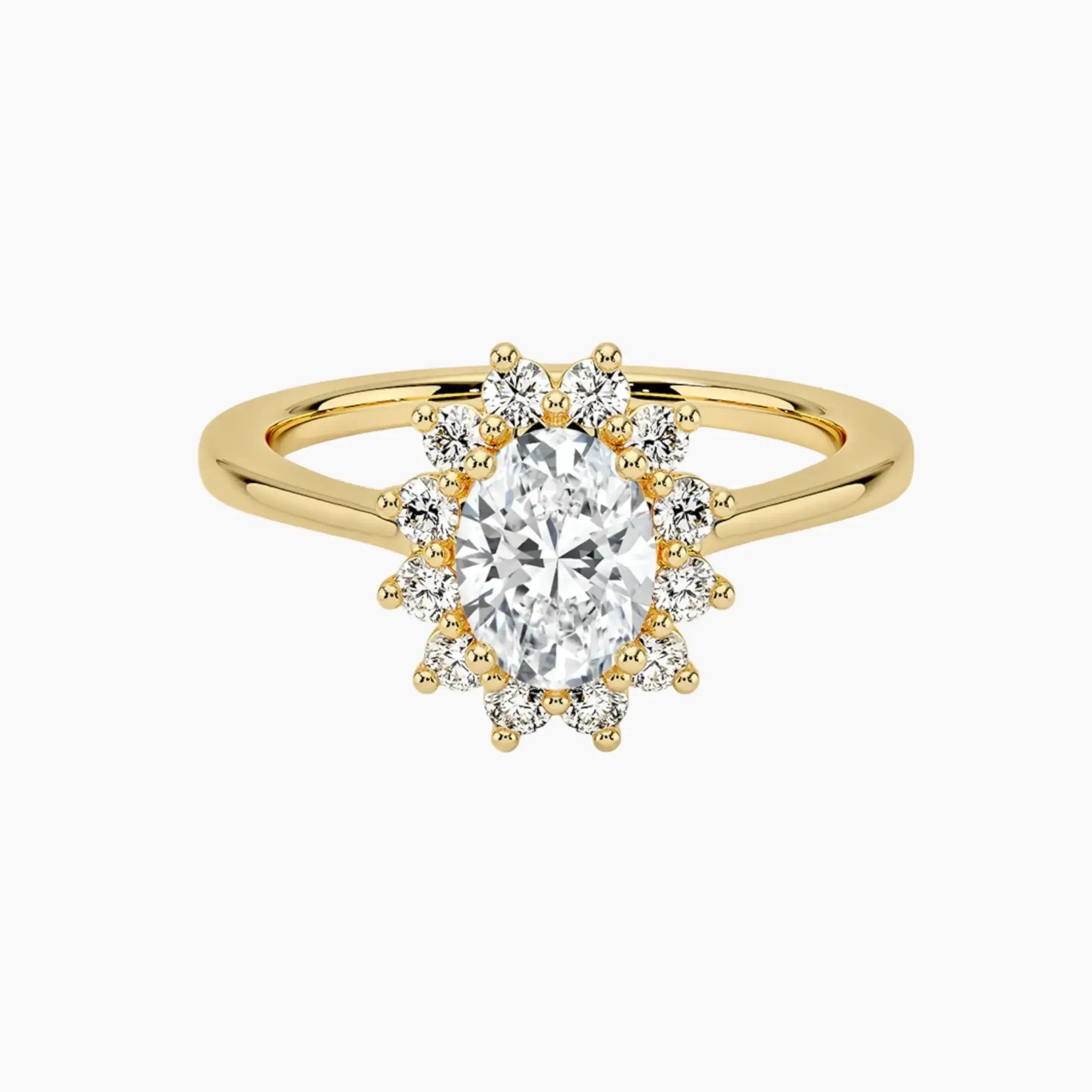Soraya Oval Designer 3 Carat Lab Grown Diamond Engagement Ring in 18K Rose Gold