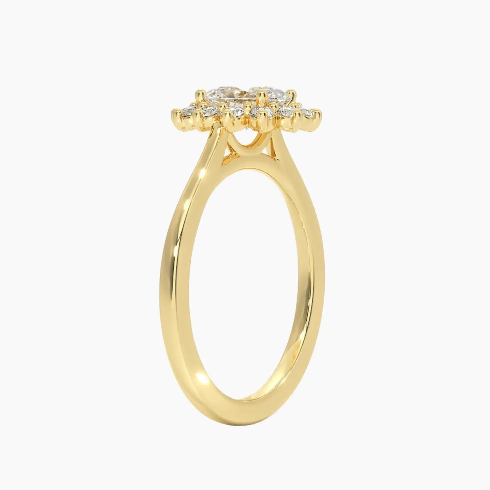 Soraya Oval Designer 1 Carat Lab Grown Diamond Engagement Ring in 14K Rose Gold