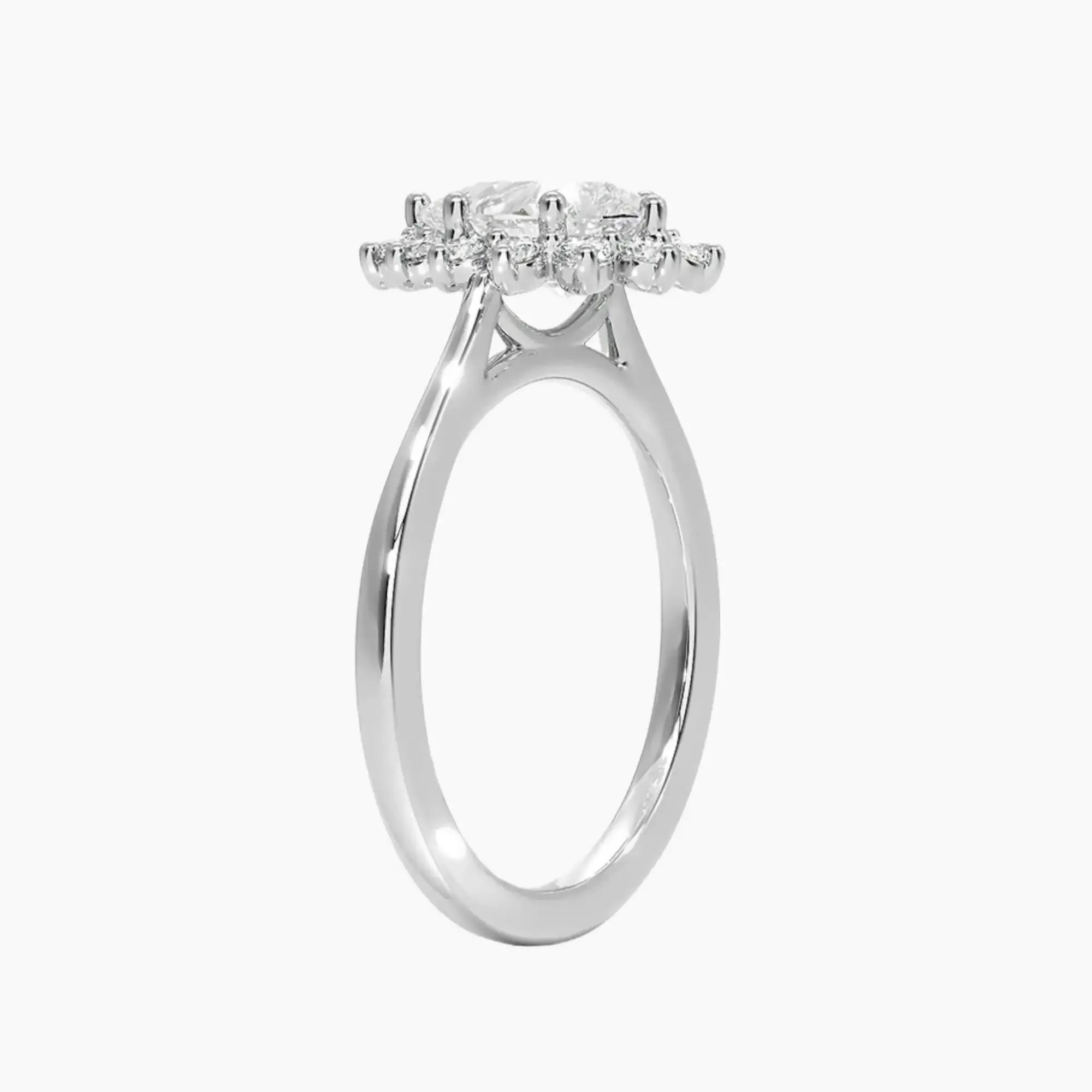 Soraya Pear Designer 2 Carat Lab Grown Diamond Engagement Ring in 18K Rose Gold