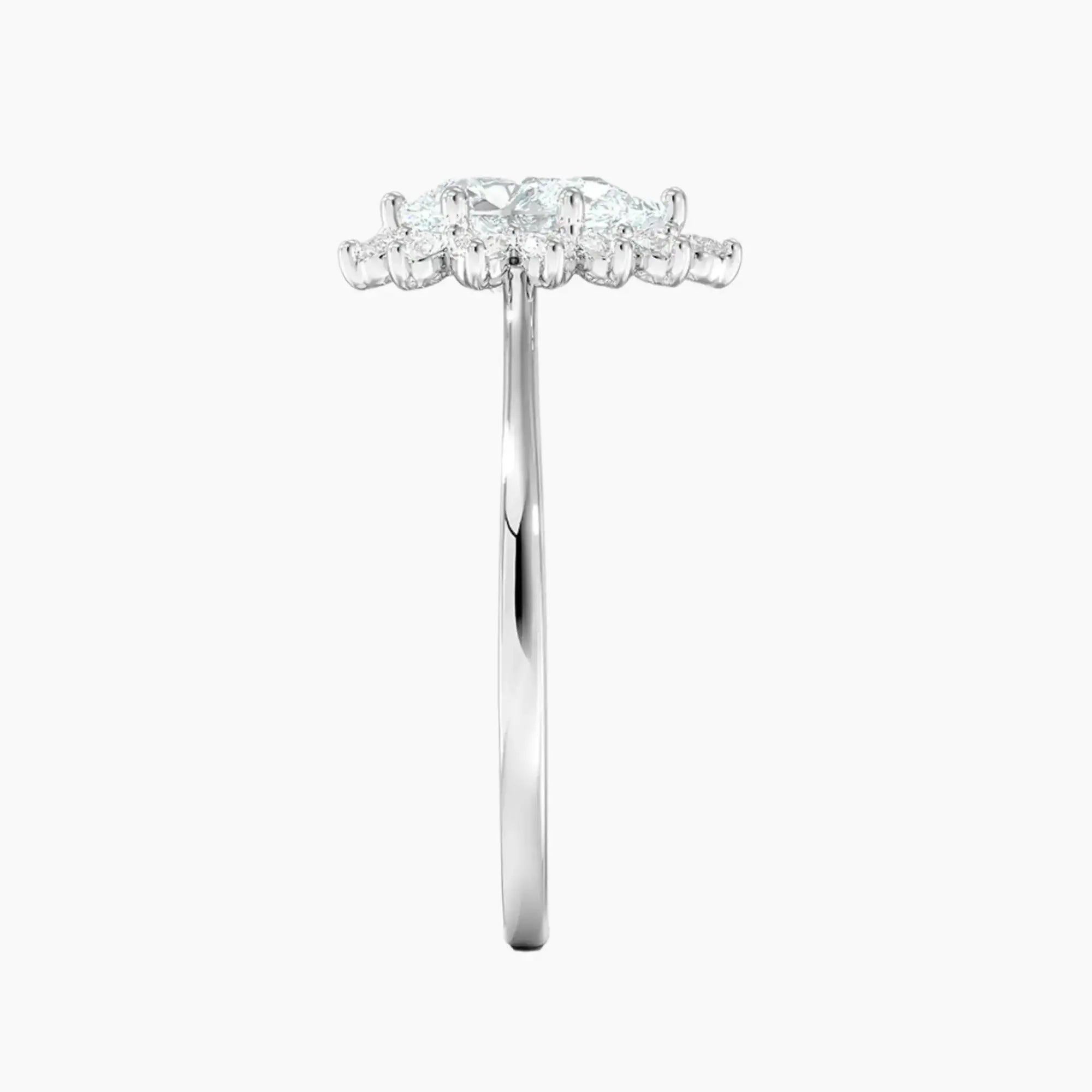 Soraya Pear Designer Diamond Ring Setting in 18K Yellow Gold