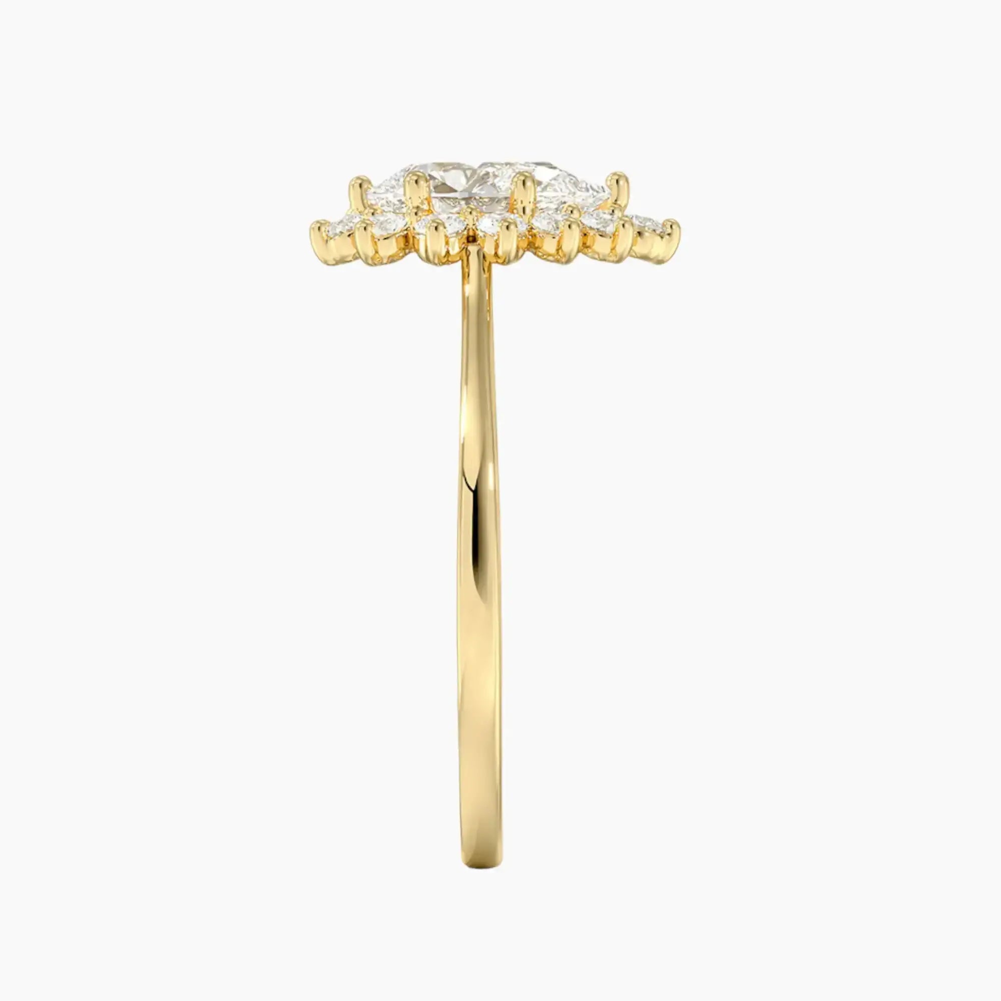 Soraya Pear Designer 2 Carat Lab Grown Diamond Engagement Ring in 18K Rose Gold