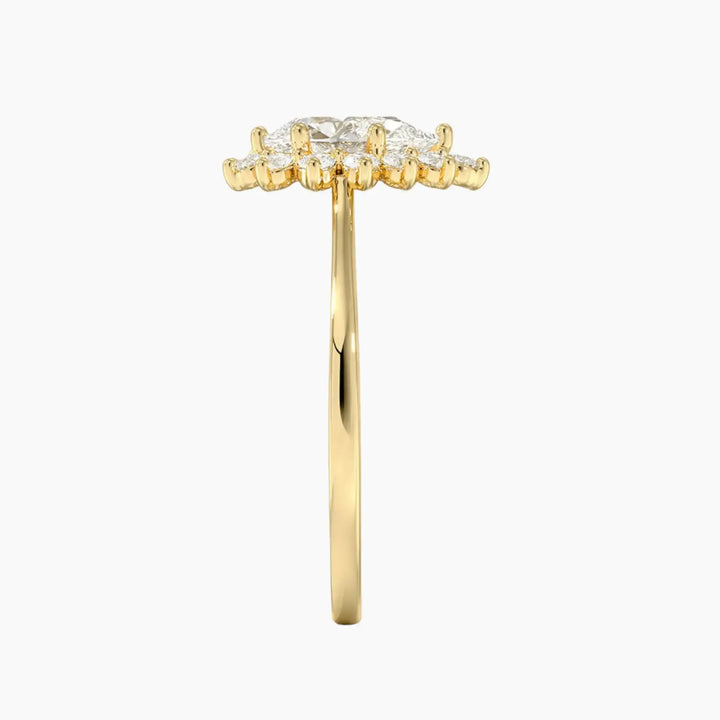 Soraya Pear Designer 2 Carat Lab Grown Diamond Engagement Ring in 14K Rose Gold