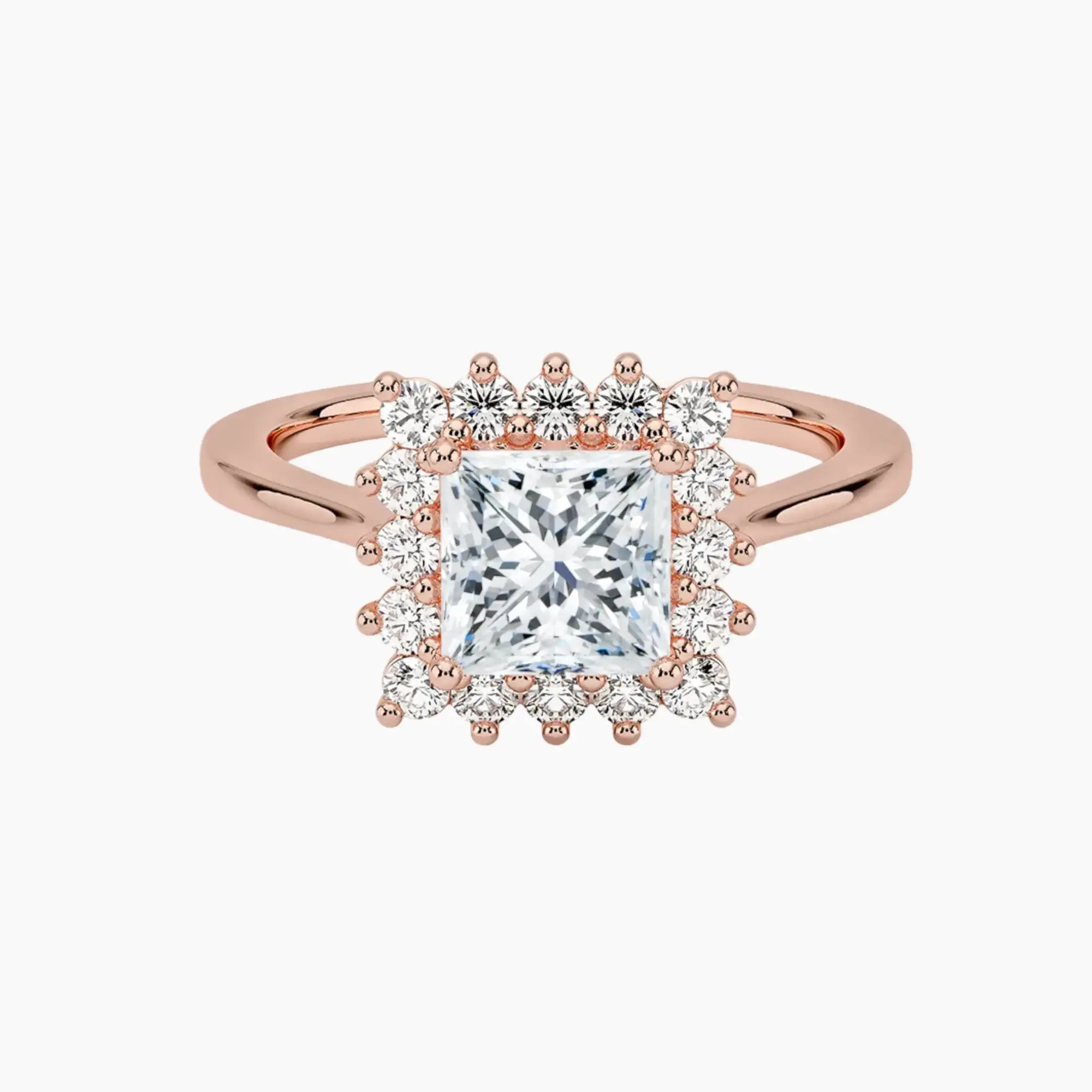Soraya Princess Designer 2 Carat Lab Grown Diamond Engagement Ring in 14K Yellow Gold