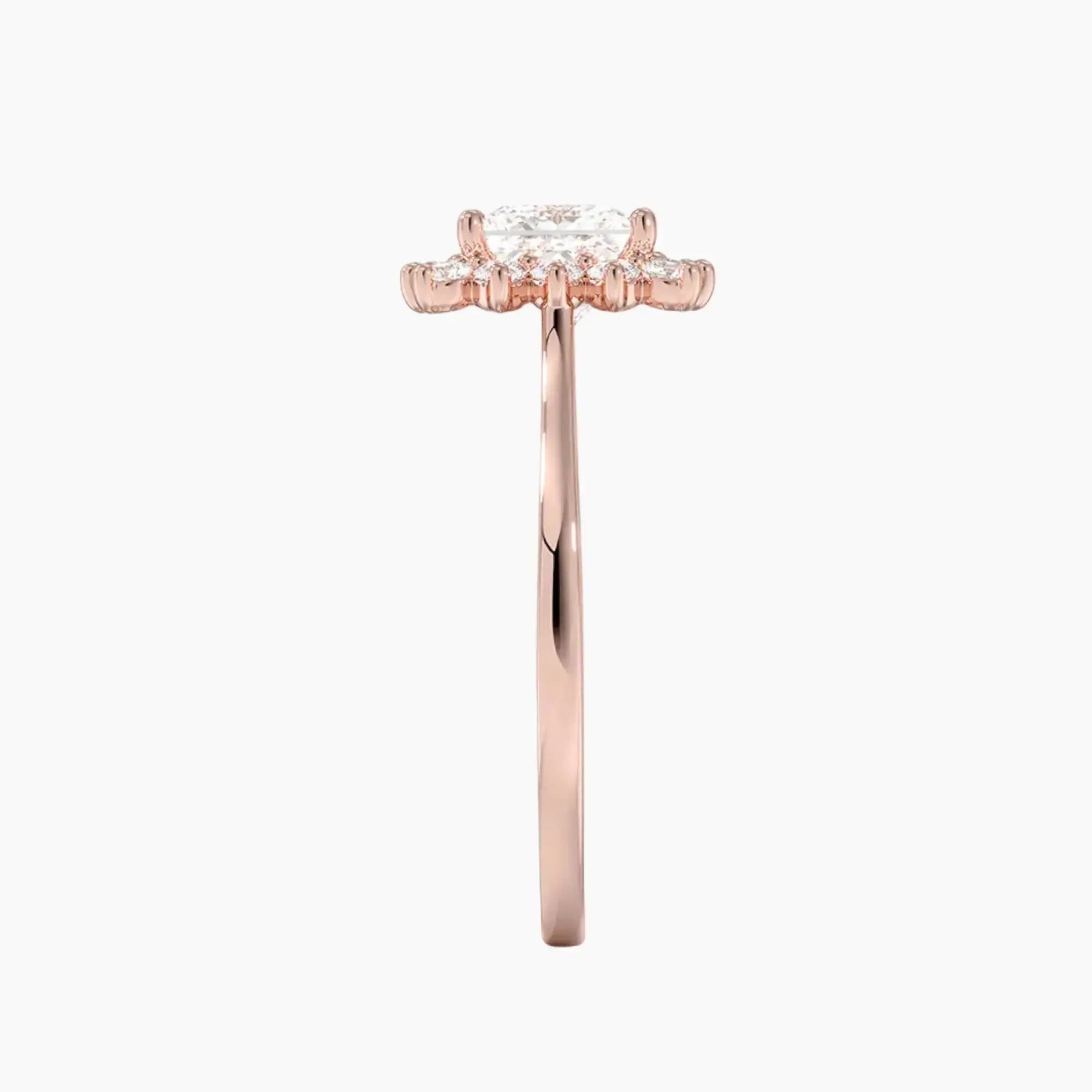 Soraya Princess Designer 1 Carat Lab Grown Diamond Engagement Ring in 18K White Gold
