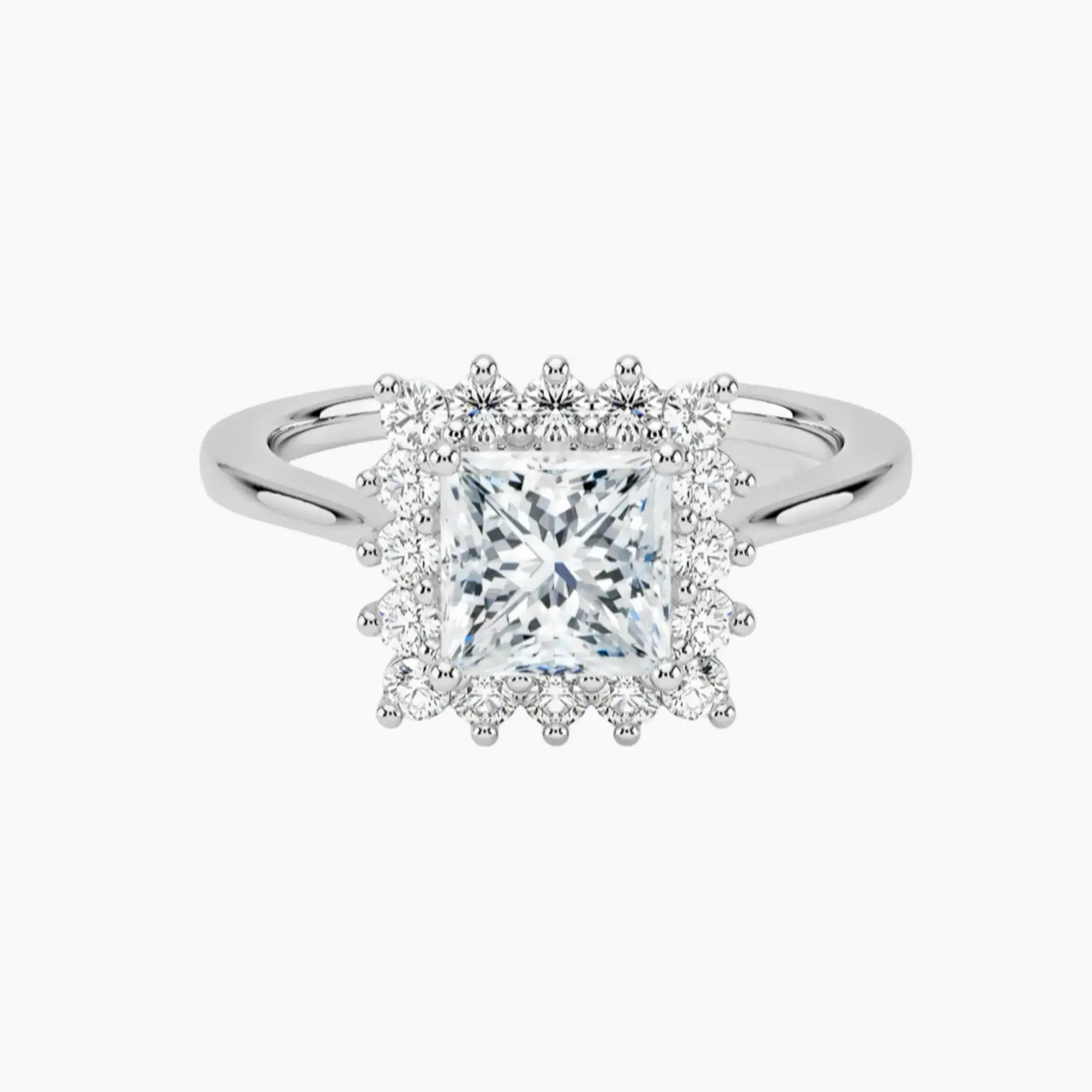 Soraya Princess Designer Diamond Ring Setting in 14K Rose Gold