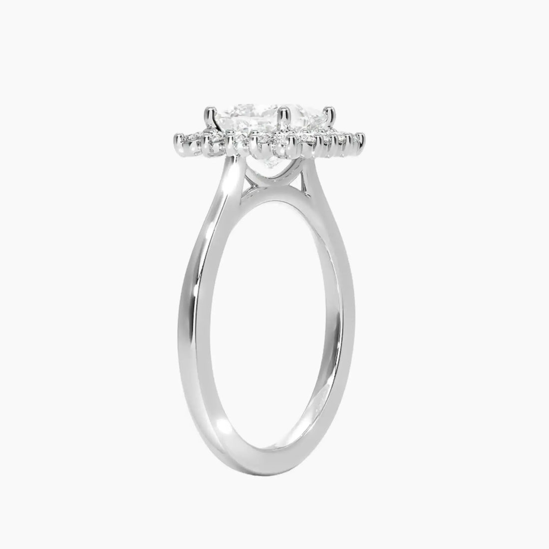 Soraya Princess Designer Diamond Ring Setting in 18K Yellow Gold