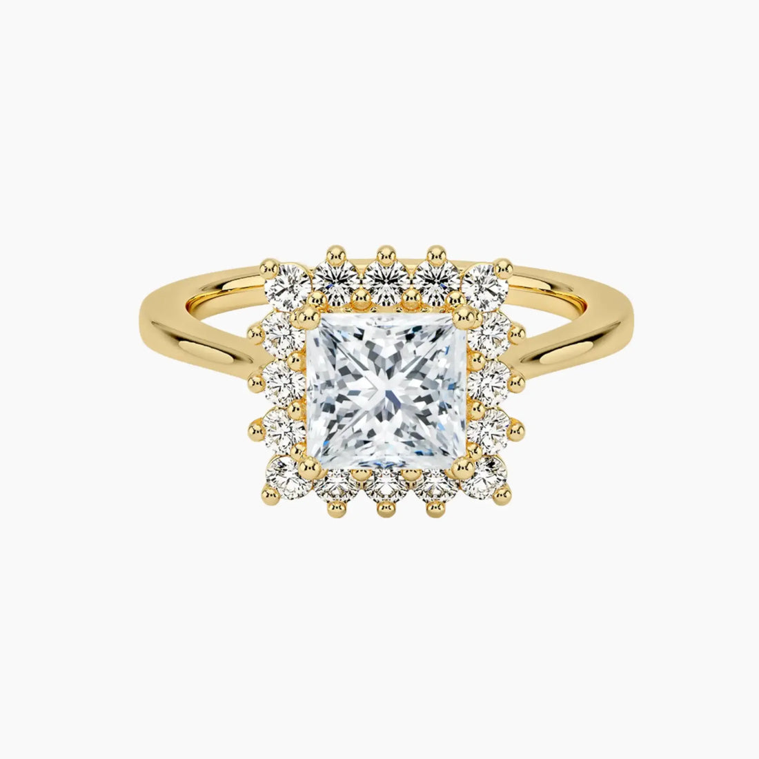 Soraya Princess Designer Diamond Ring Setting in 18K White Gold