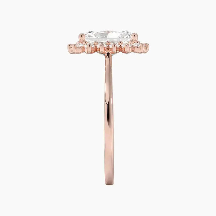 Soraya Radiant Designer 1.5 Carat Lab Grown Diamond Engagement Ring in 18K White Gold