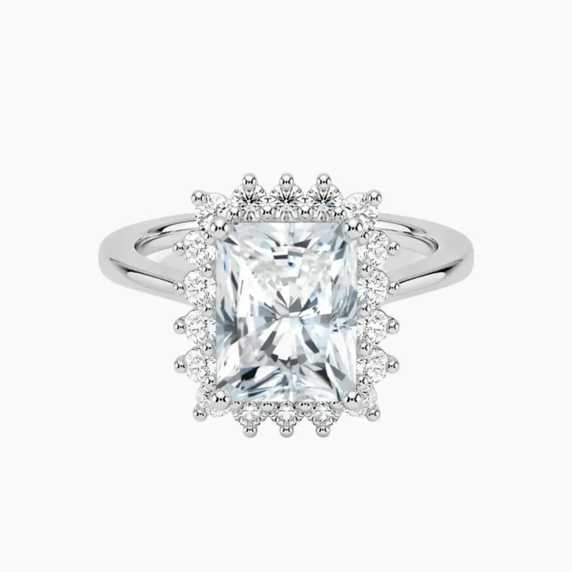 Soraya Radiant Designer 2 Carat Lab Grown Diamond Engagement Ring in 18K Rose Gold