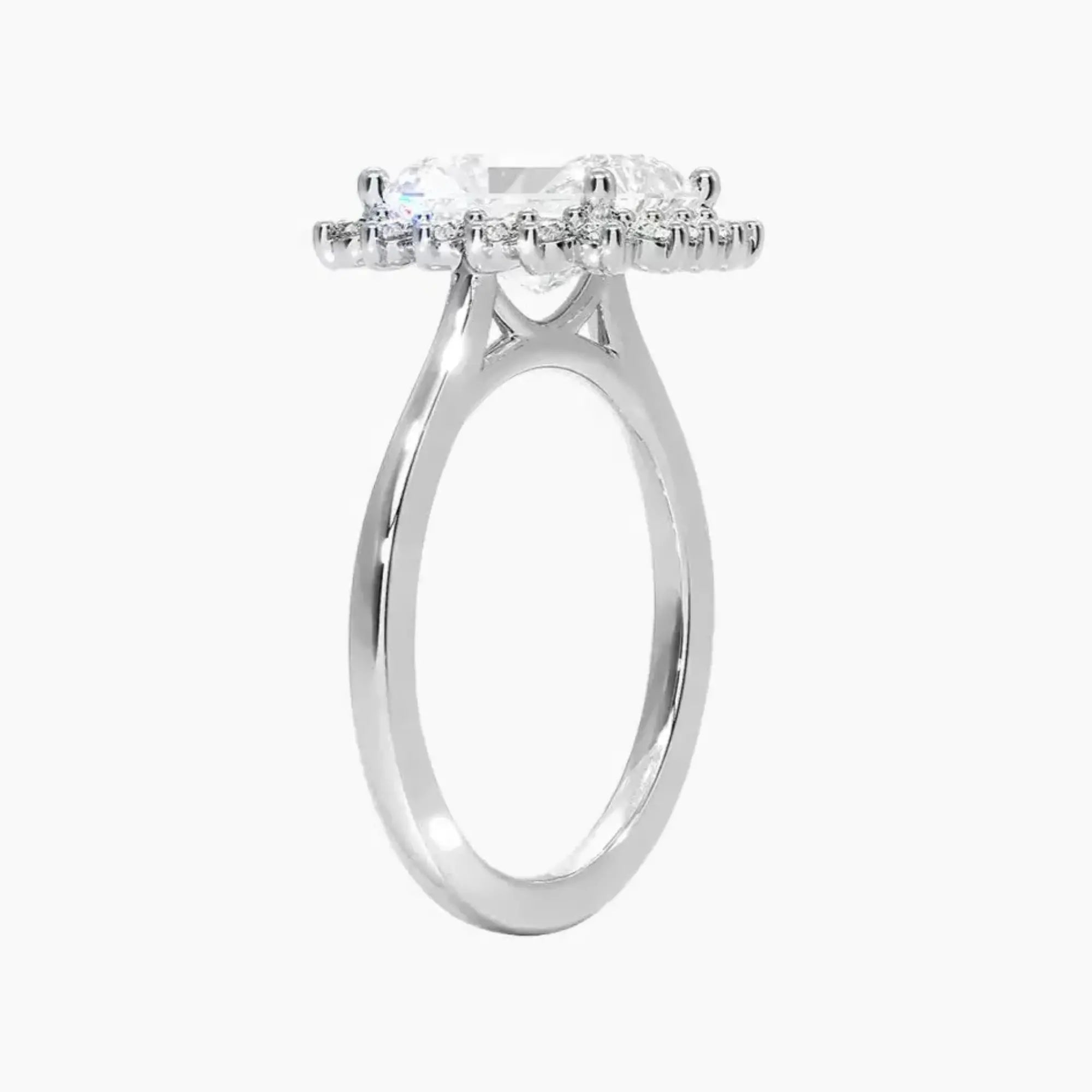 Soraya Radiant Designer 2 Carat Lab Grown Diamond Engagement Ring in 14K Rose Gold