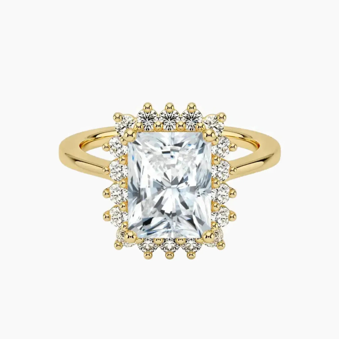 Soraya Radiant Designer Diamond Ring Setting in 18K Rose Gold