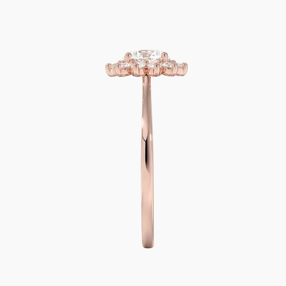 Soraya Round Designer 3 Carat Lab Grown Diamond Engagement Ring in 14K Yellow Gold