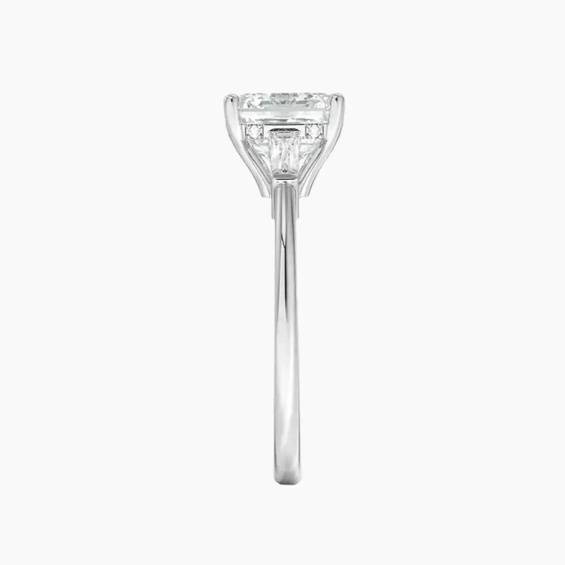 Nyx Asscher Hidden Halo Diamond Ring Setting in 14K Yellow Gold