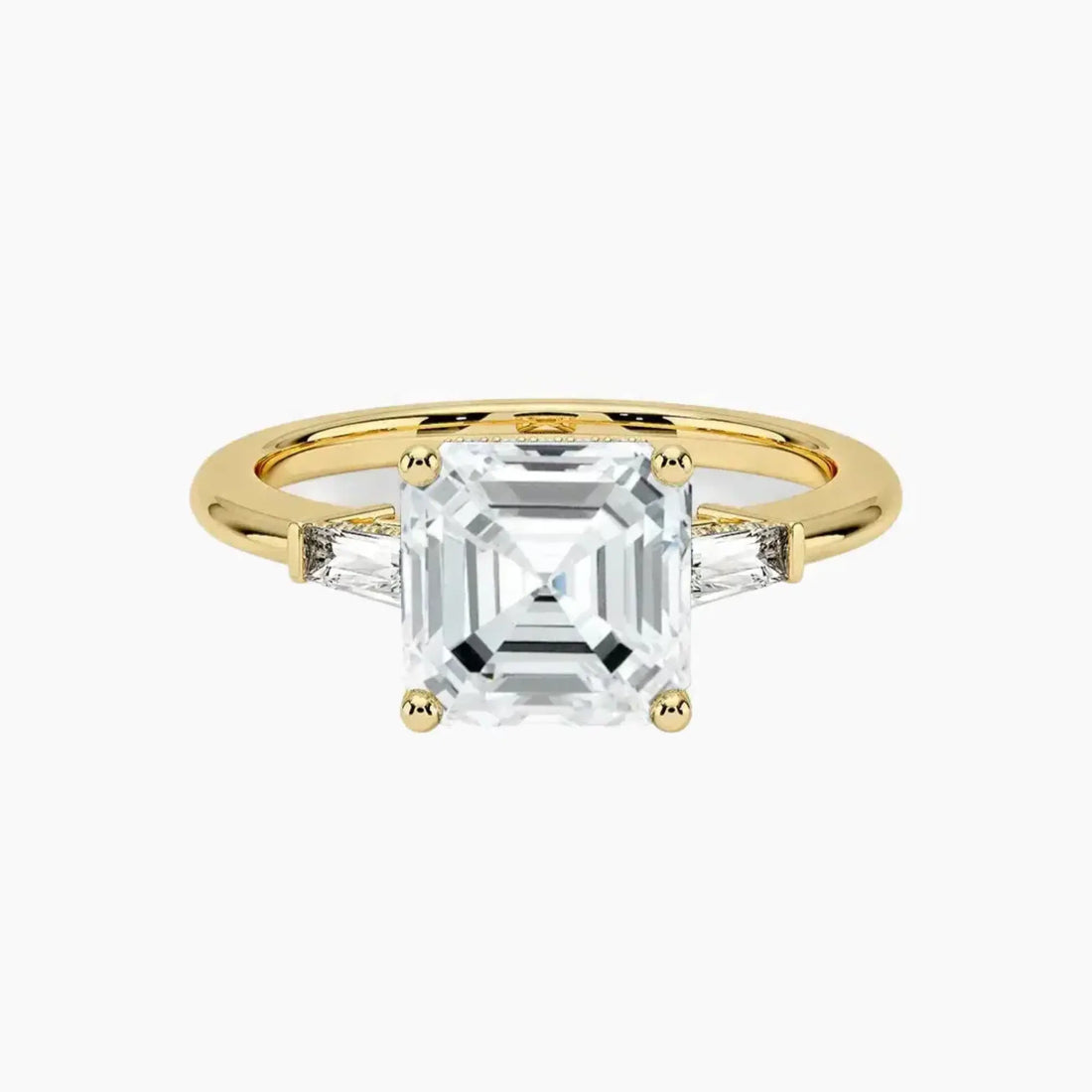 Nyx Asscher Hidden Halo 1.5 Carat Lab Grown Diamond Engagement Ring in 18K Rose Gold