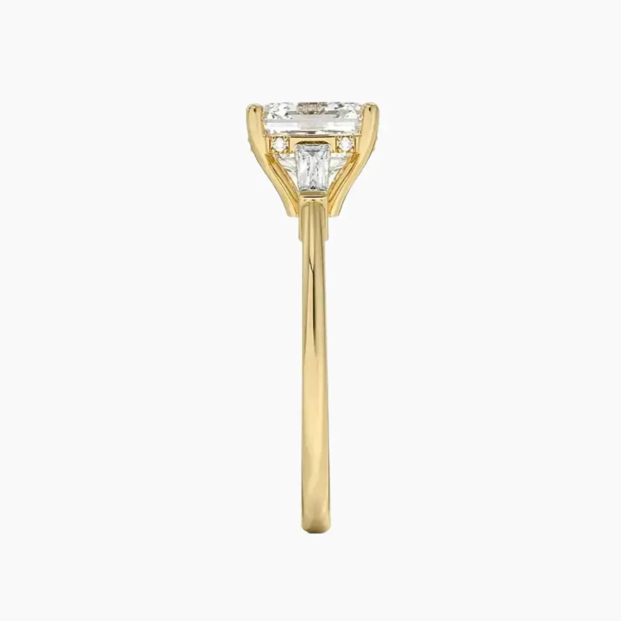 Nyx Asscher Hidden Halo 1.5 Carat Lab Grown Diamond Engagement Ring in 14K Rose Gold