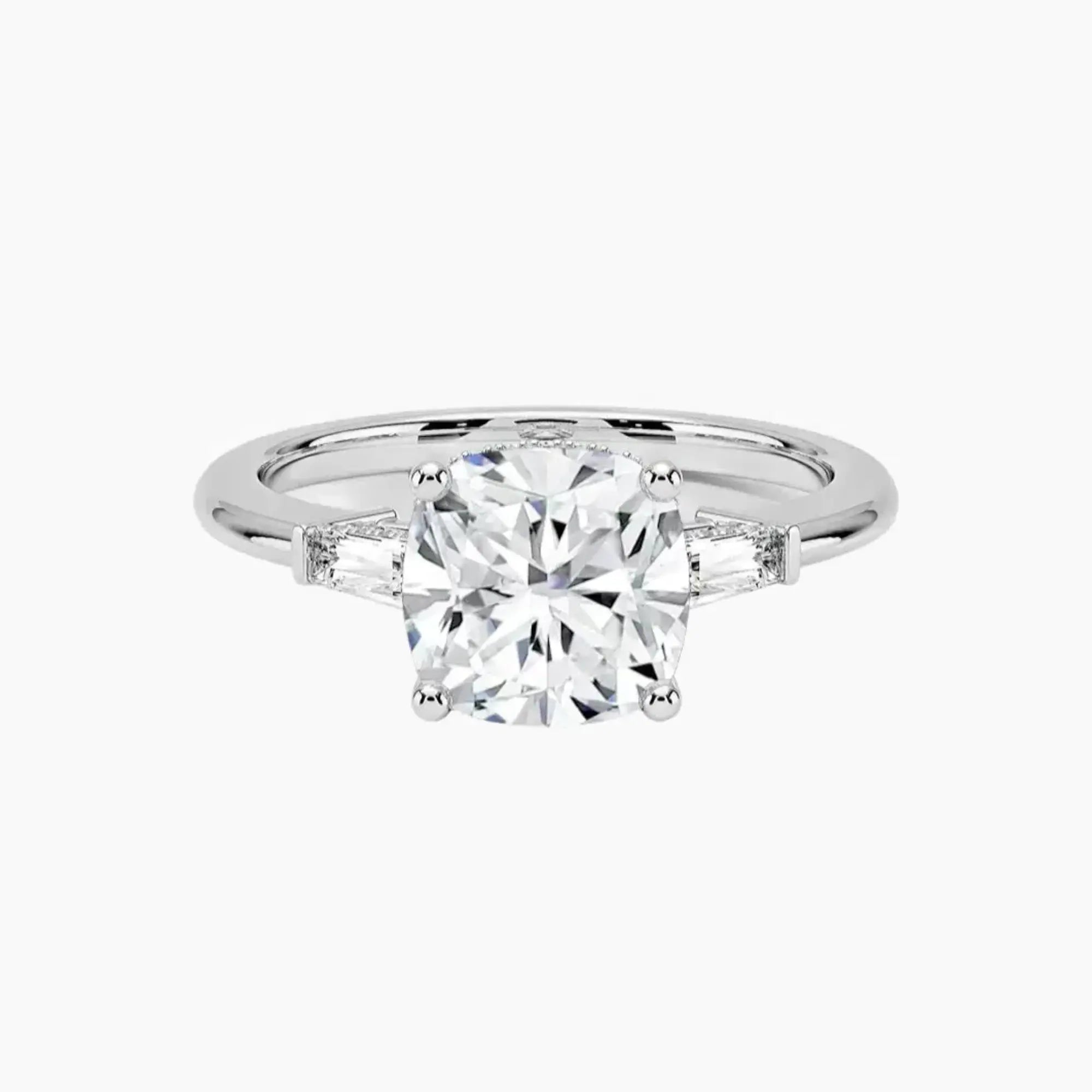 Nyx Cushion Hidden Halo 1.5 Carat Lab Grown Diamond Engagement Ring in 14K Yellow Gold