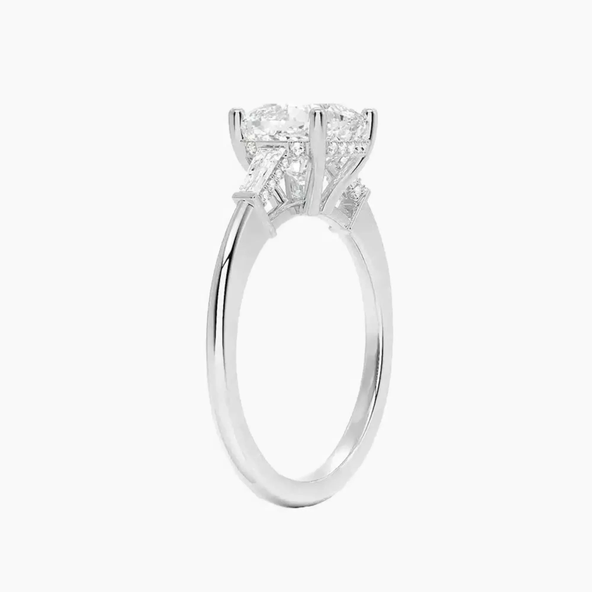 Nyx Cushion Hidden Halo Diamond Ring Setting in 14K Yellow Gold