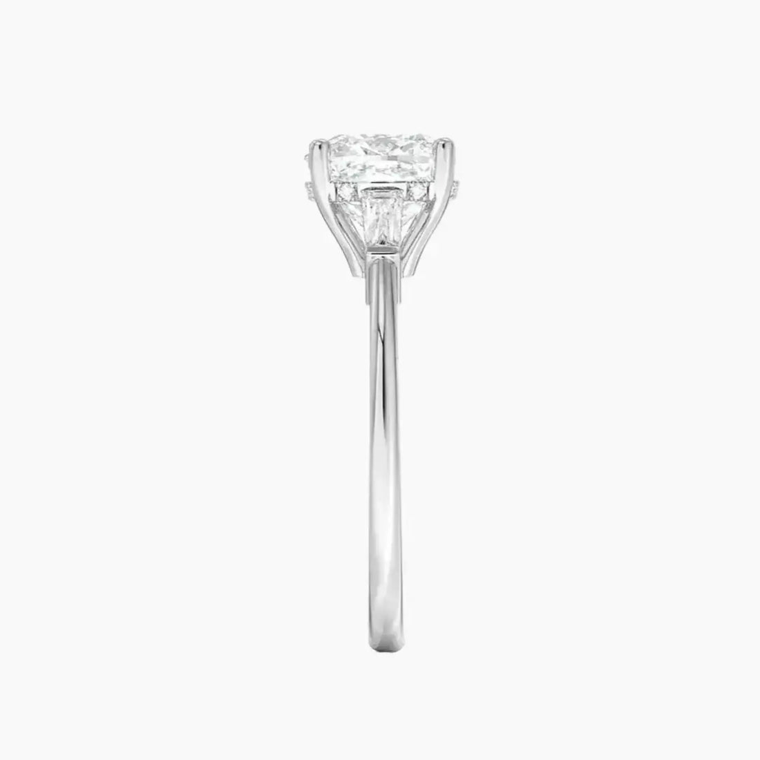 Nyx Cushion Hidden Halo 2 Carat Lab Grown Diamond Engagement Ring in 18K White Gold