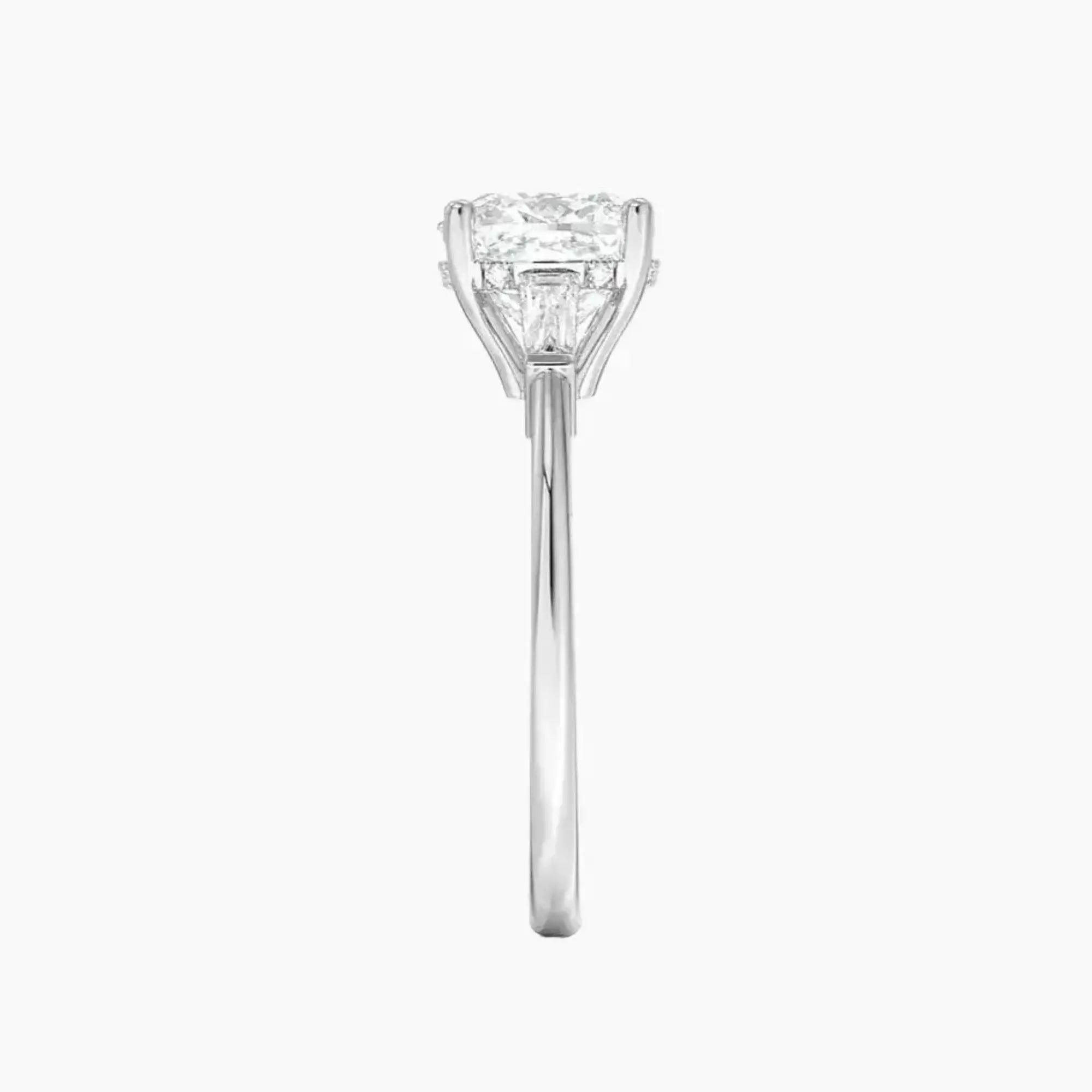 Nyx Cushion Hidden Halo 2 Carat Lab Grown Diamond Engagement Ring in 14K White Gold