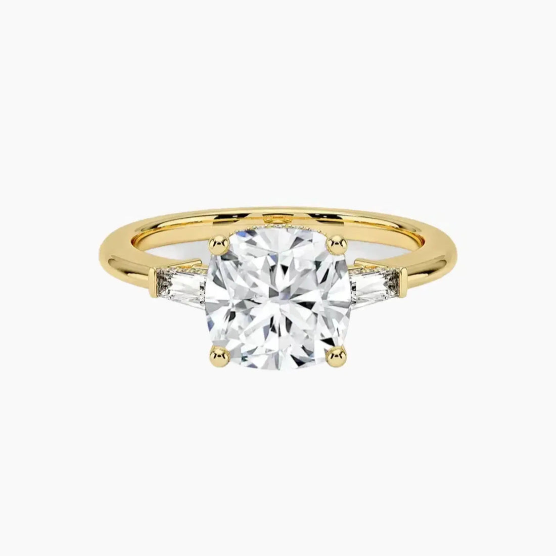 Nyx Cushion Hidden Halo 2.5 Carat Lab Grown Diamond Engagement Ring in 14K Rose Gold