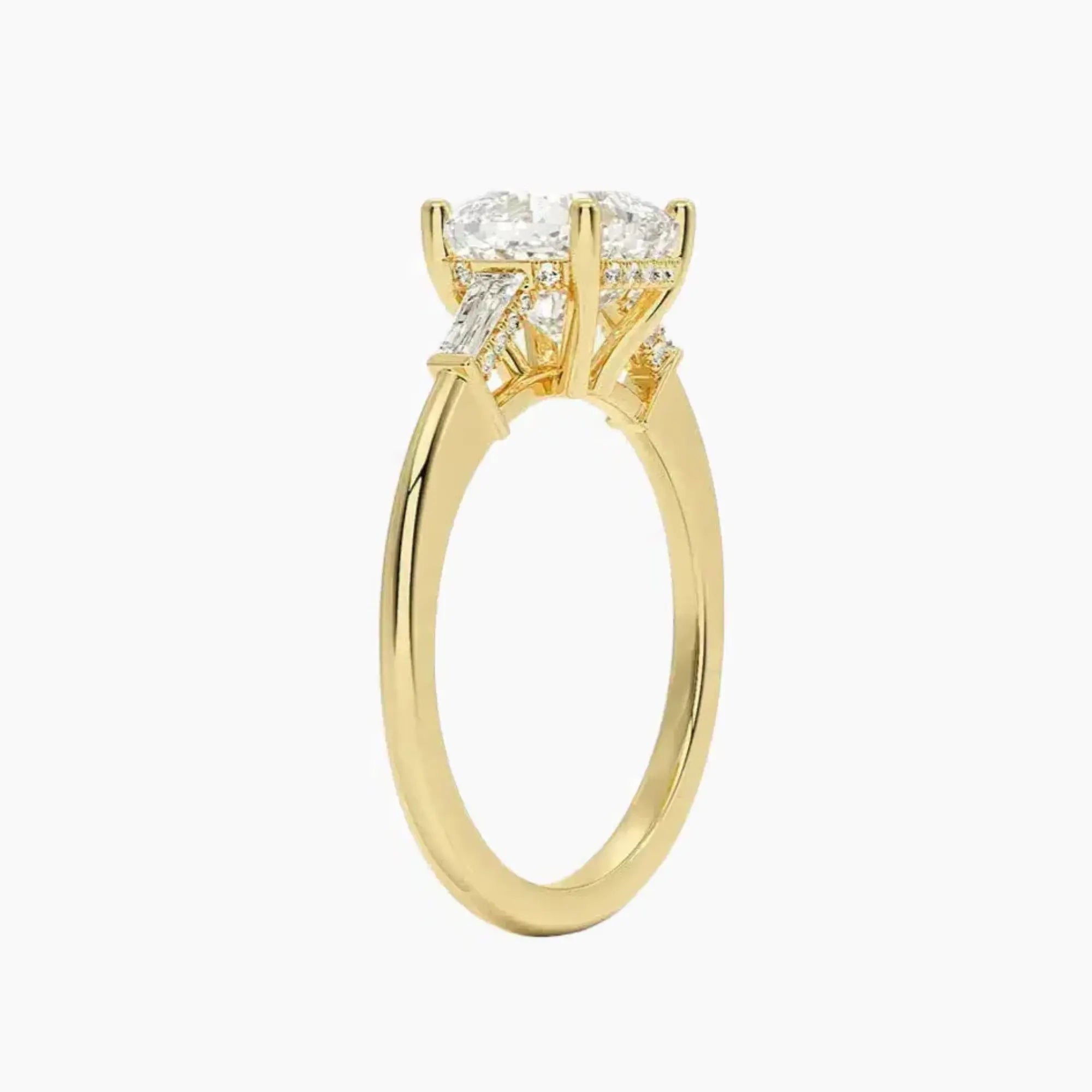 Nyx Cushion Hidden Halo 1 Carat Lab Grown Diamond Engagement Ring in 14K Rose Gold