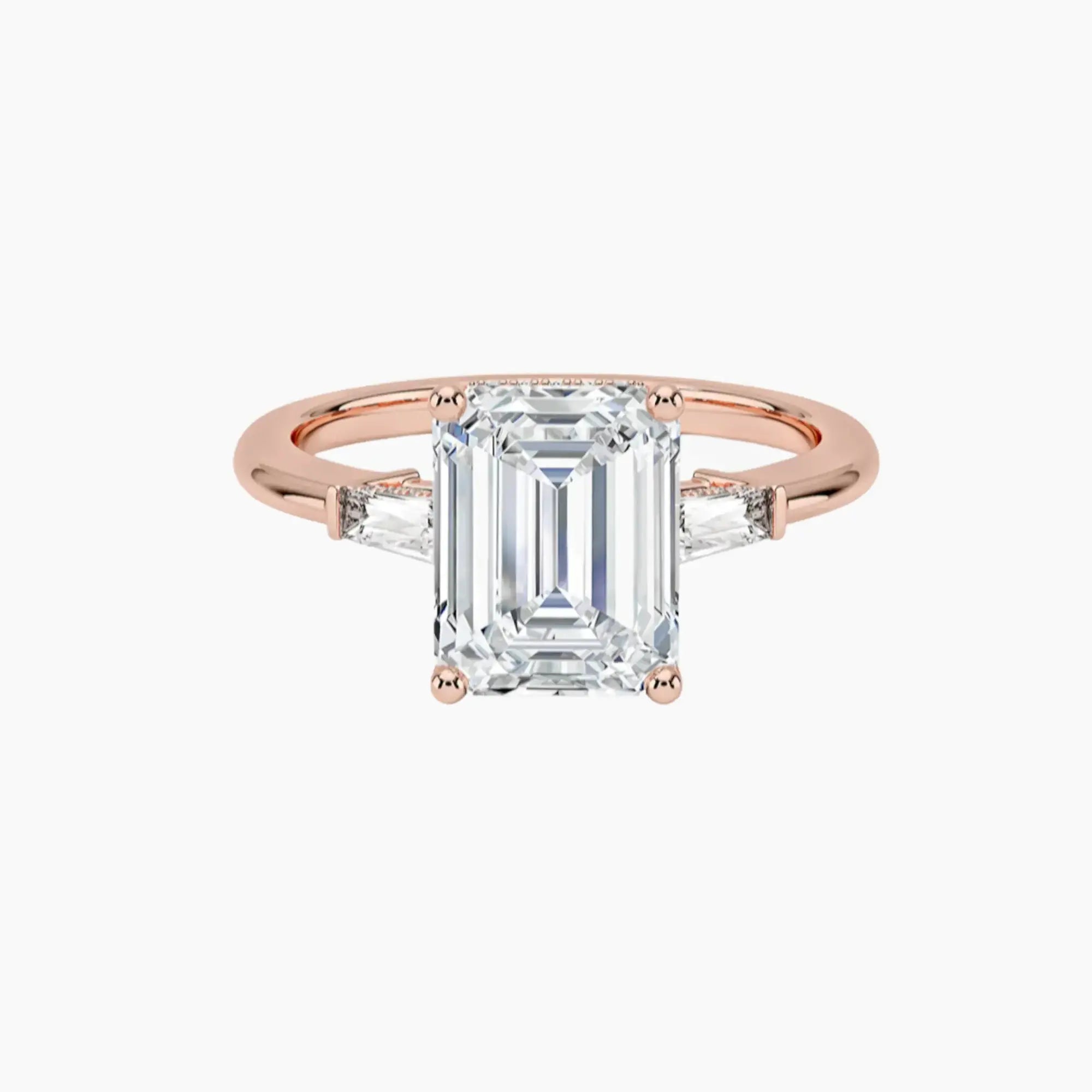 Nyx Emerald Hidden Halo Diamond Ring Setting in 18K White Gold