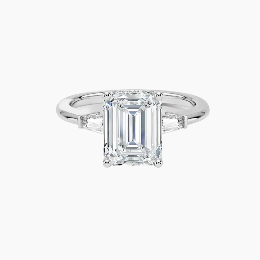 Nyx Emerald Hidden Halo 1 Carat Lab Grown Diamond Engagement Ring in 14K Yellow Gold