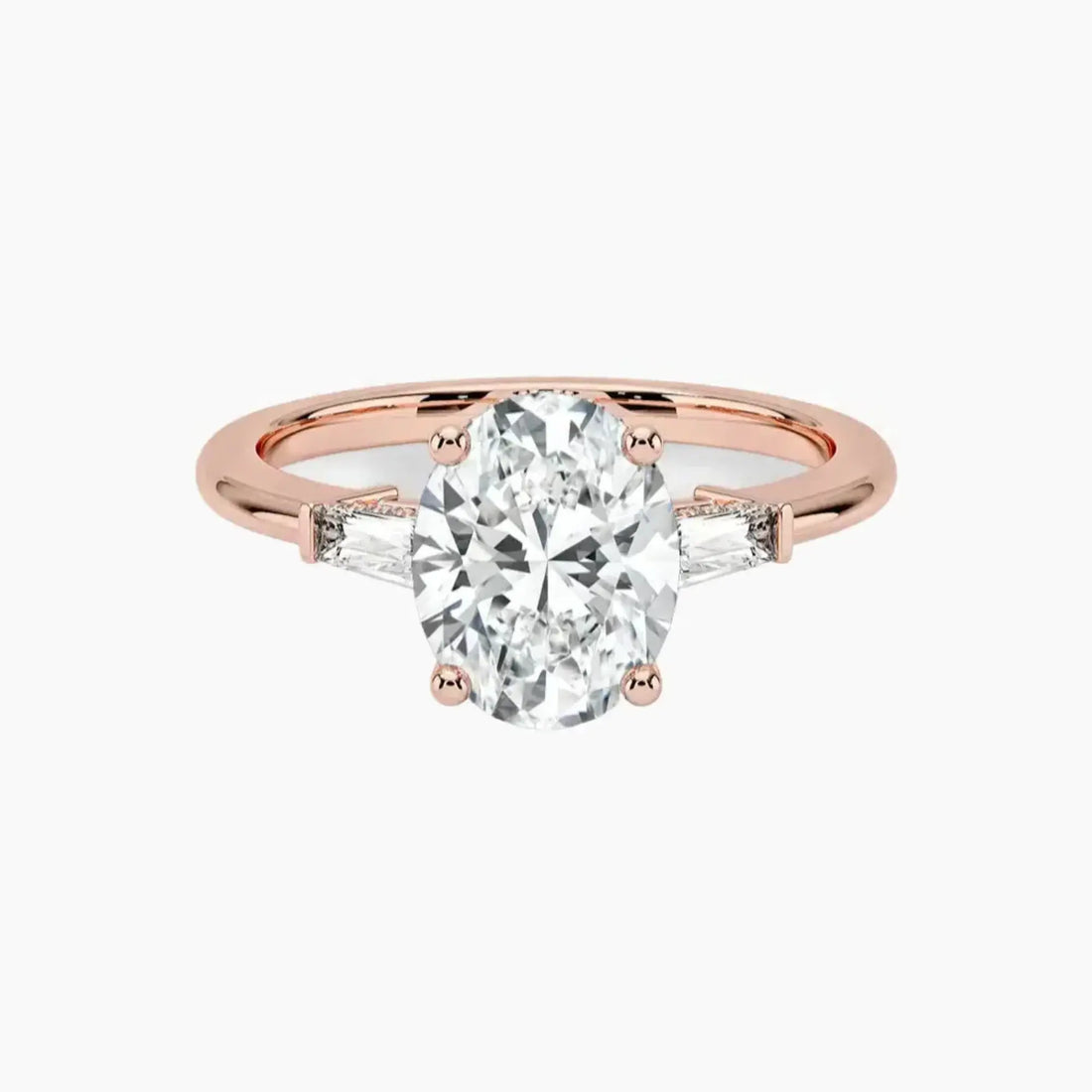 Nyx Oval Hidden Halo 2.5 Carat Lab Grown Diamond Engagement Ring in 14K White Gold