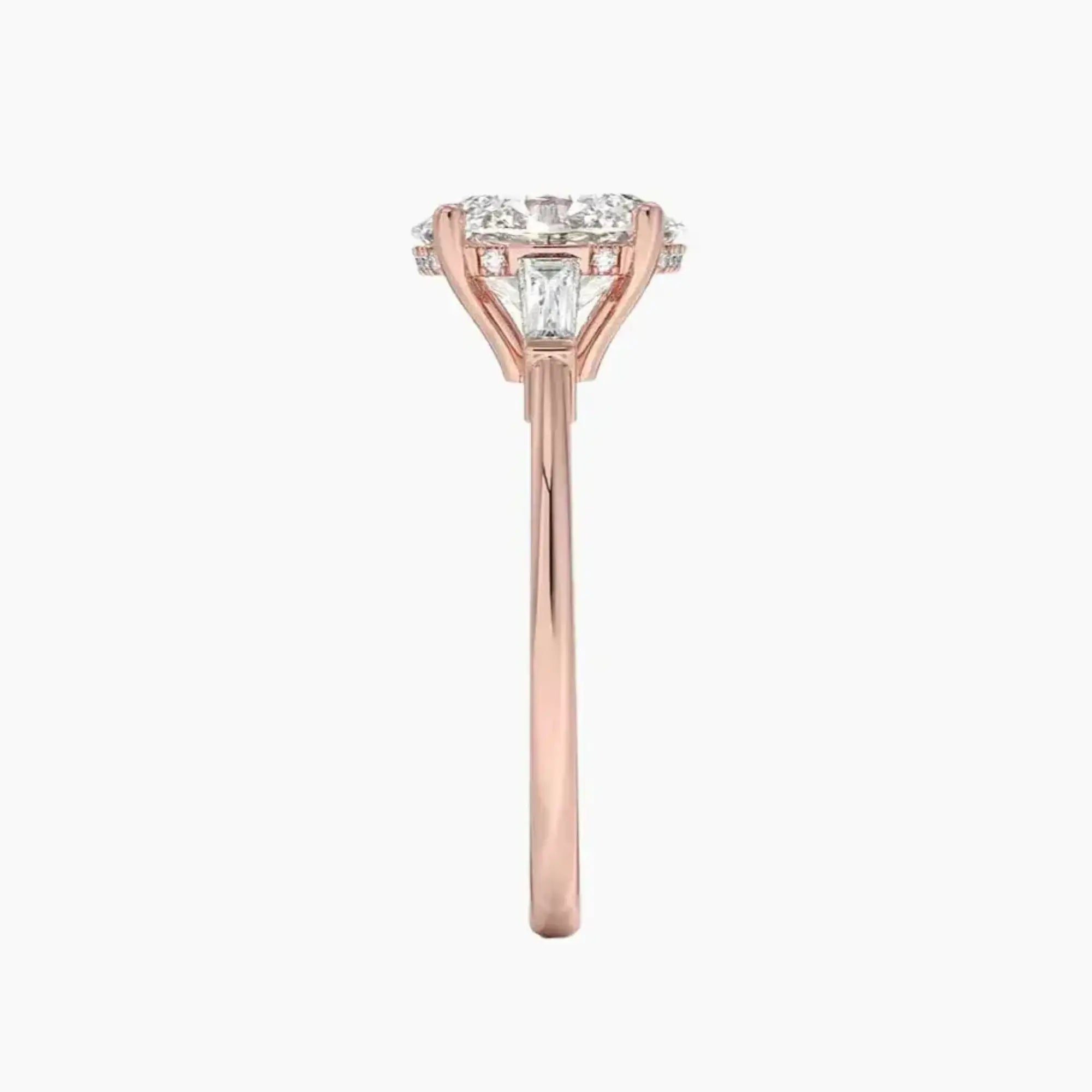 Nyx Oval Hidden Halo 2.5 Carat Lab Grown Diamond Engagement Ring in 14K White Gold