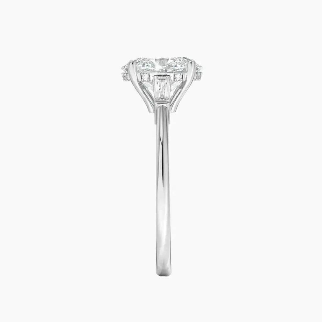 Nyx Oval Hidden Halo 2 Carat Lab Grown Diamond Engagement Ring in 14K Rose Gold