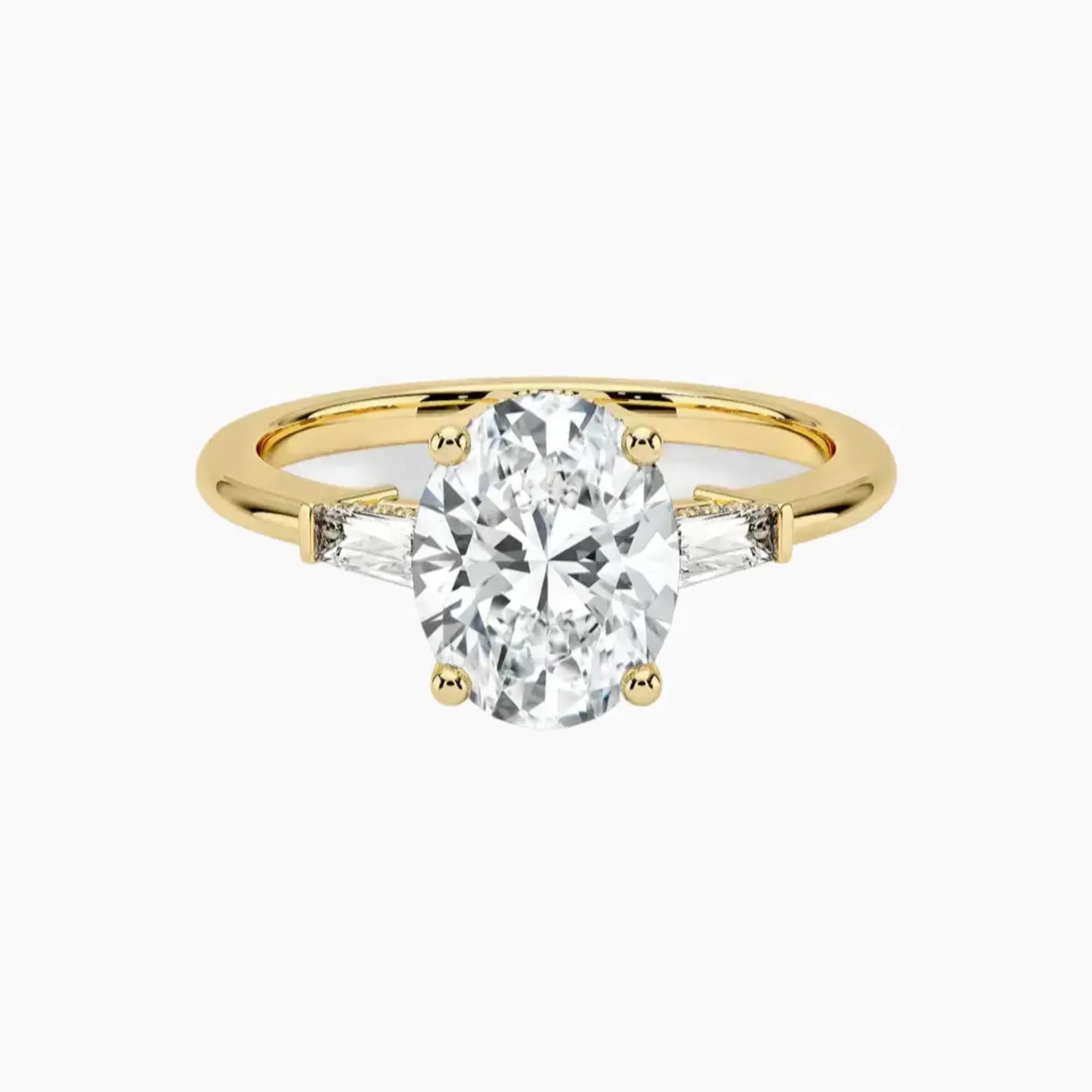 Nyx Oval Hidden Halo 2 Carat Lab Grown Diamond Engagement Ring in 18K Rose Gold