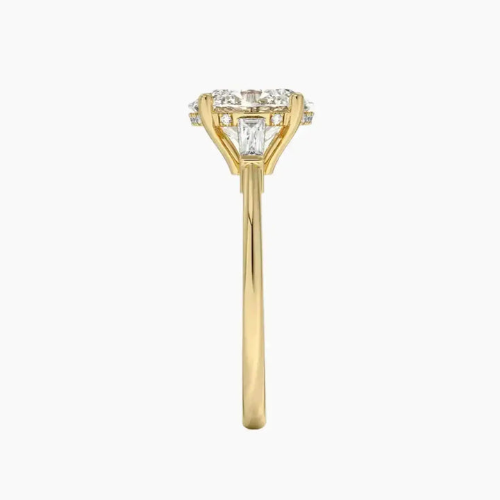 Nyx Oval Hidden Halo 1 Carat Lab Grown Diamond Engagement Ring in 18K Rose Gold