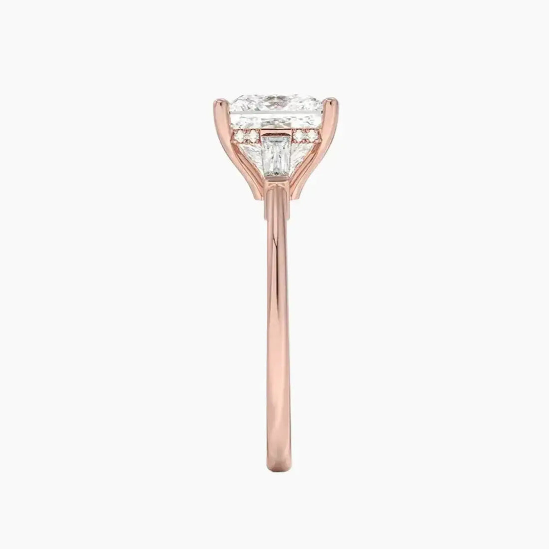 Nyx Princess Hidden Halo 3 Carat Lab Grown Diamond Engagement Ring in 14K Yellow Gold