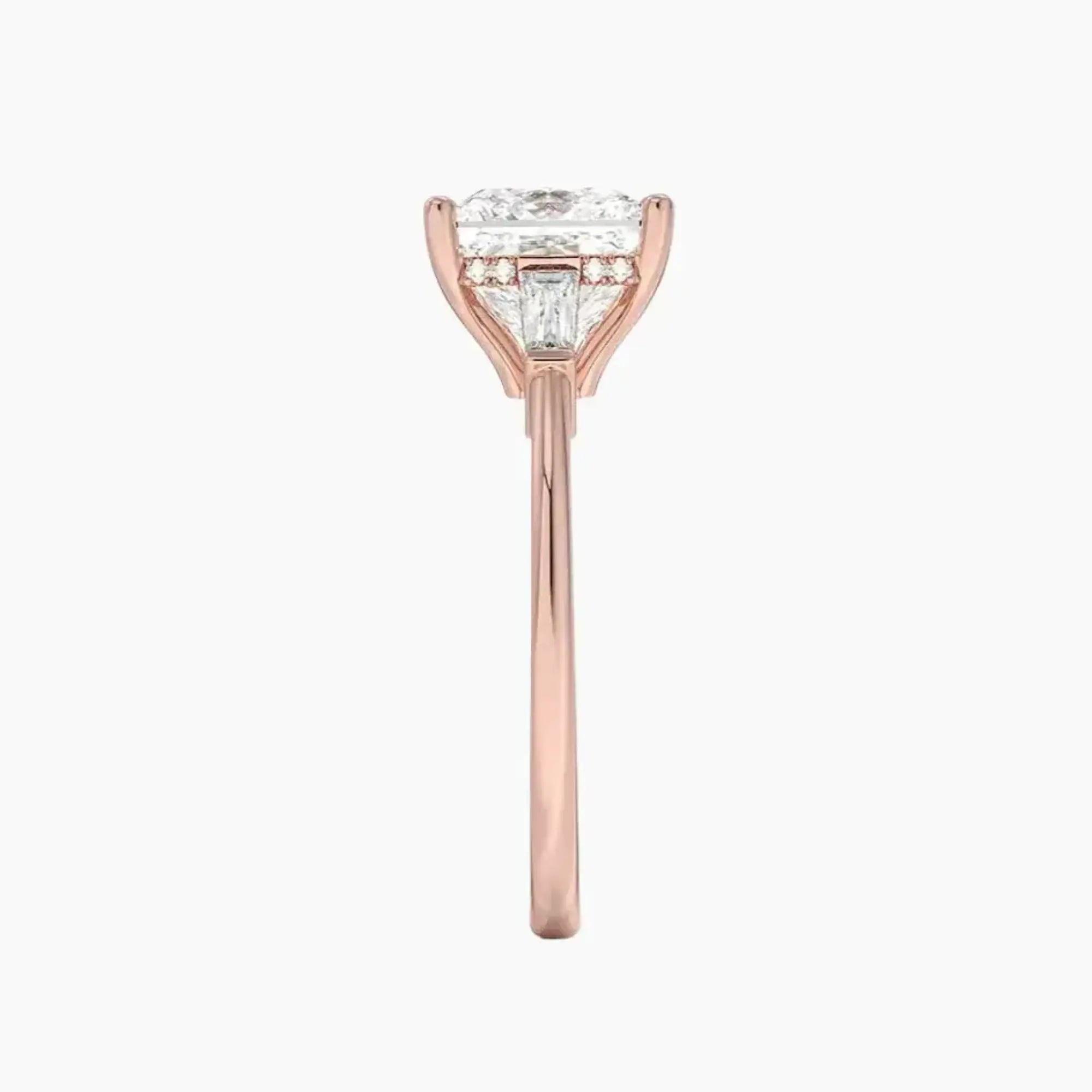 Nyx Princess Hidden Halo 2 Carat Lab Grown Diamond Engagement Ring in 18K White Gold
