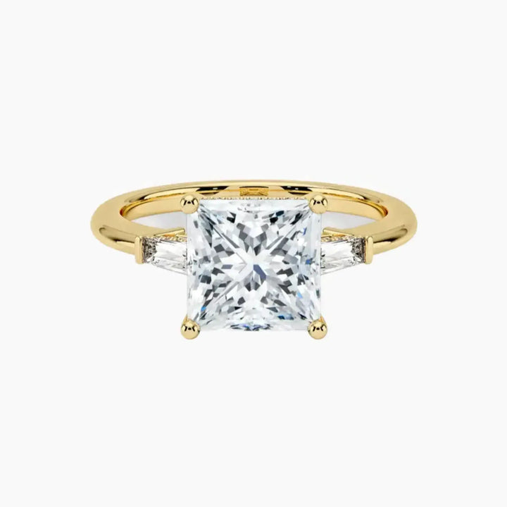 Nyx Princess Hidden Halo 1.5 Carat Lab Grown Diamond Engagement Ring in 18K Yellow Gold