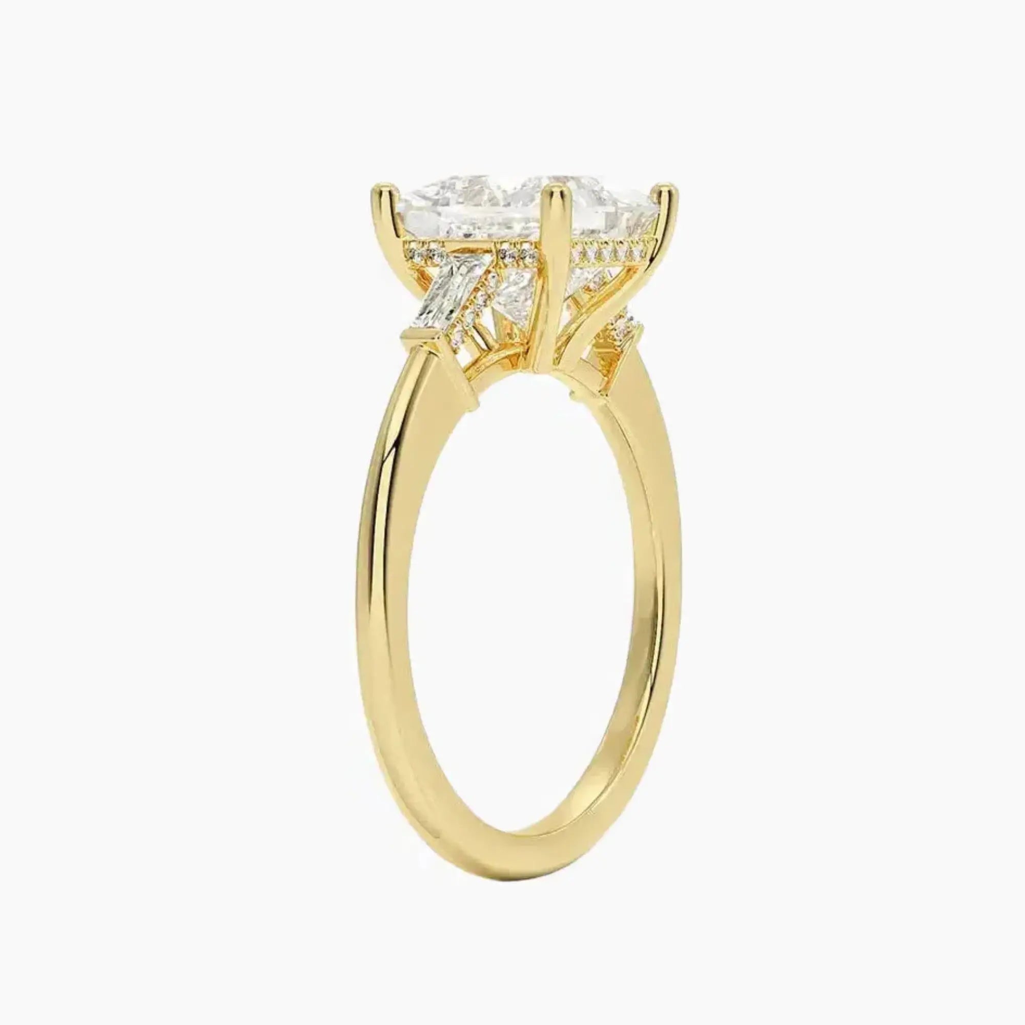 Nyx Princess Hidden Halo 1.5 Carat Lab Grown Diamond Engagement Ring in 14K White Gold