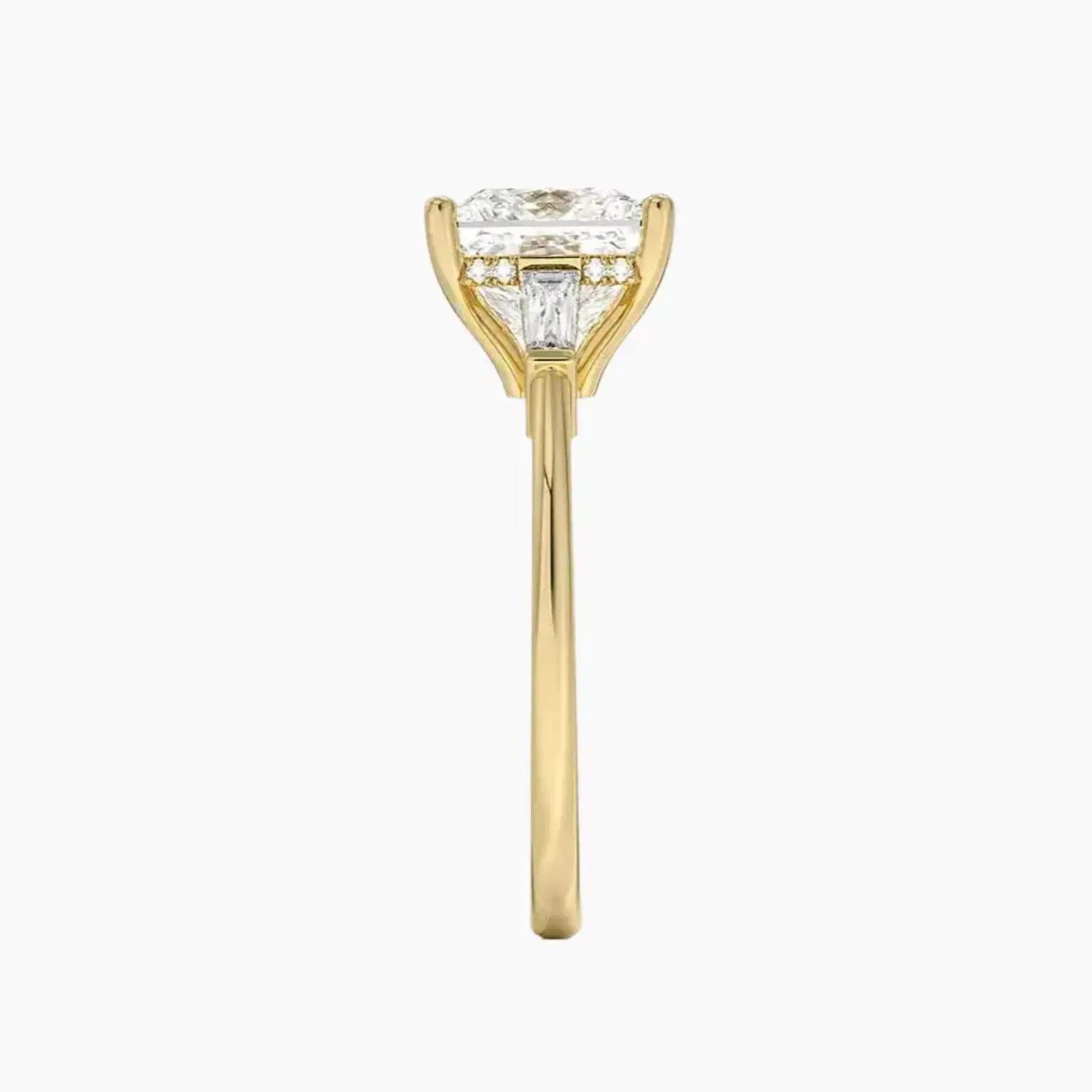 Nyx Princess Hidden Halo 2 Carat Lab Grown Diamond Engagement Ring in 18K White Gold
