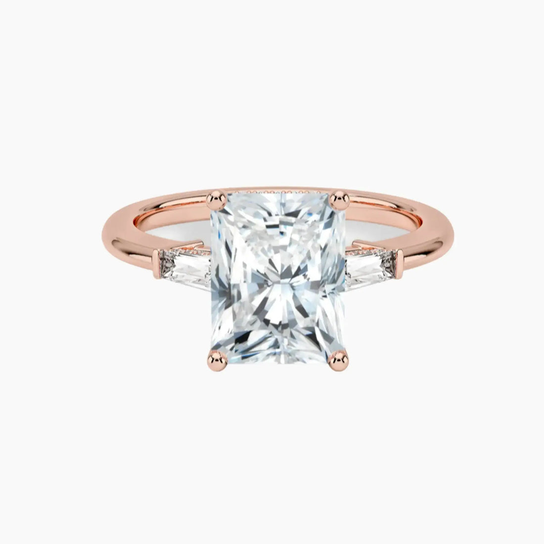 Nyx Radiant Hidden Halo 2 Carat Lab Grown Diamond Engagement Ring in 18K White Gold