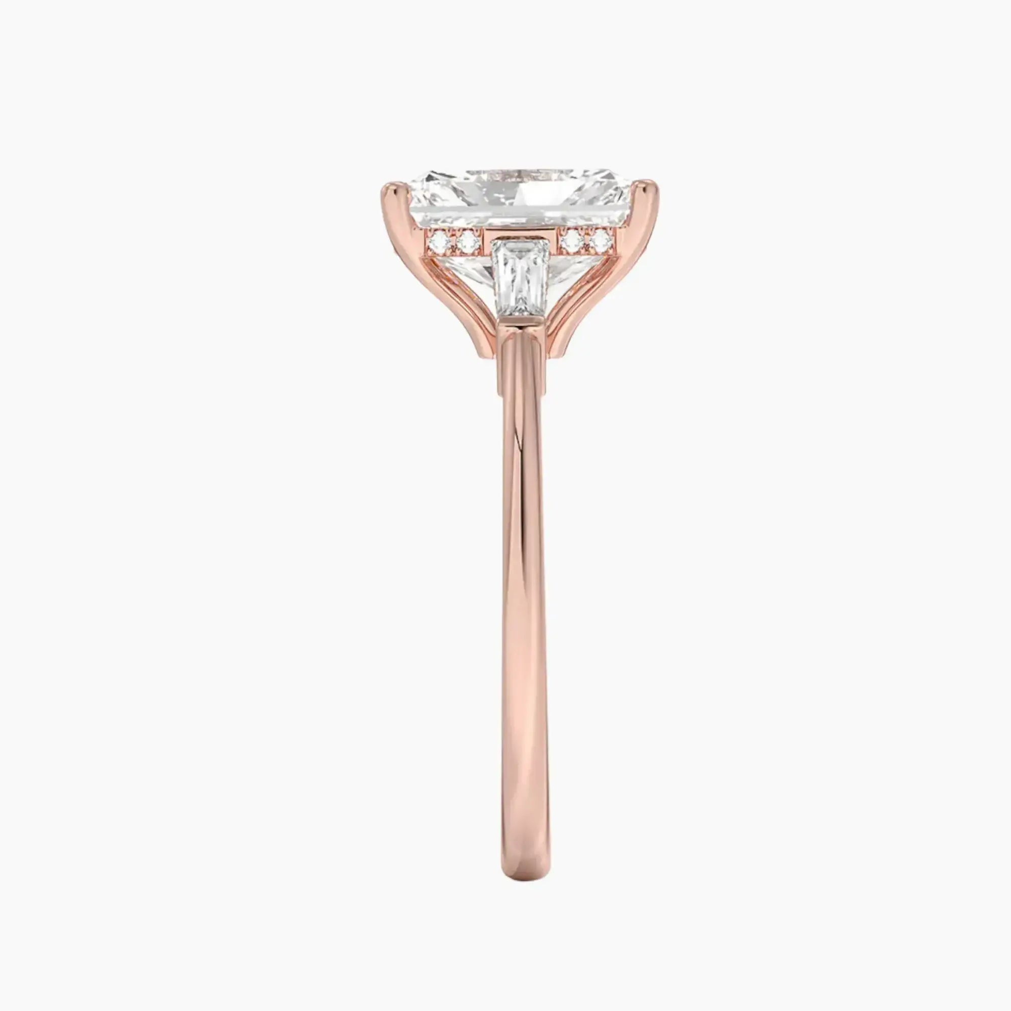 Nyx Radiant Hidden Halo 1.5 Carat Lab Grown Diamond Engagement Ring in 18K Yellow Gold