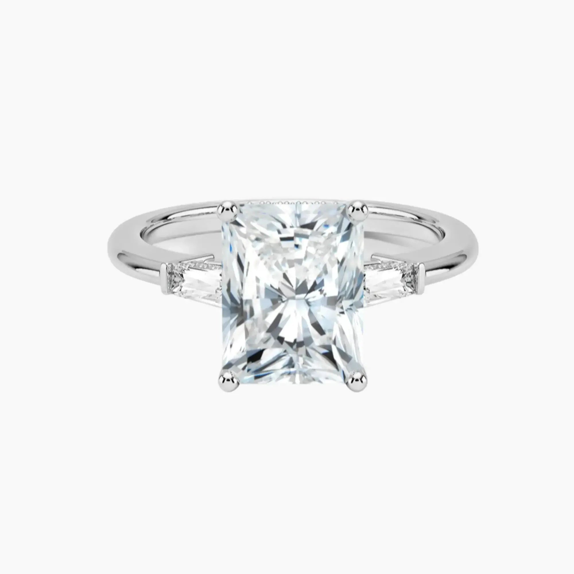 Nyx Radiant Hidden Halo 2 Carat Lab Grown Diamond Engagement Ring in 14K Rose Gold