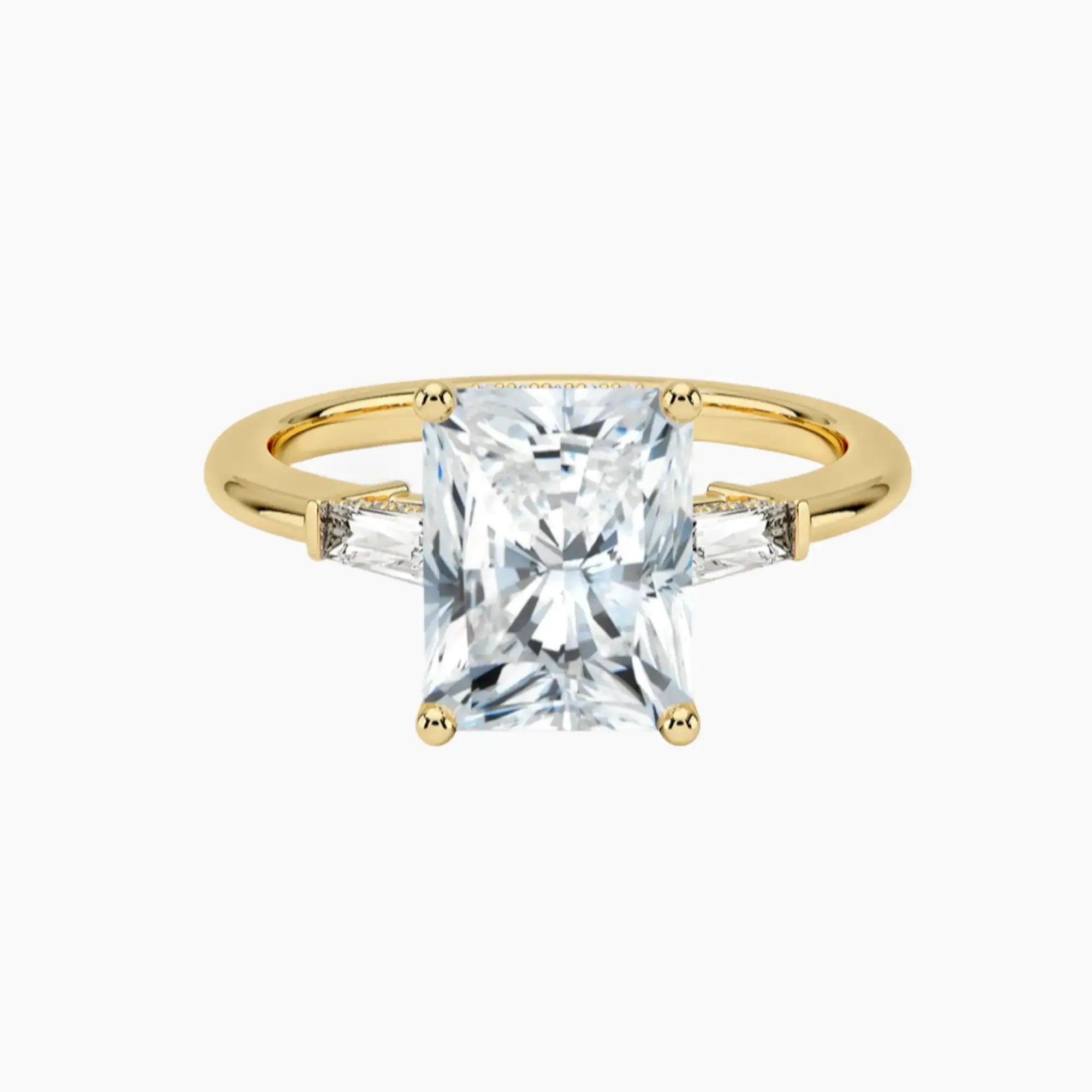 Nyx Radiant Hidden Halo 1 Carat Lab Grown Diamond Engagement Ring in 14K Rose Gold