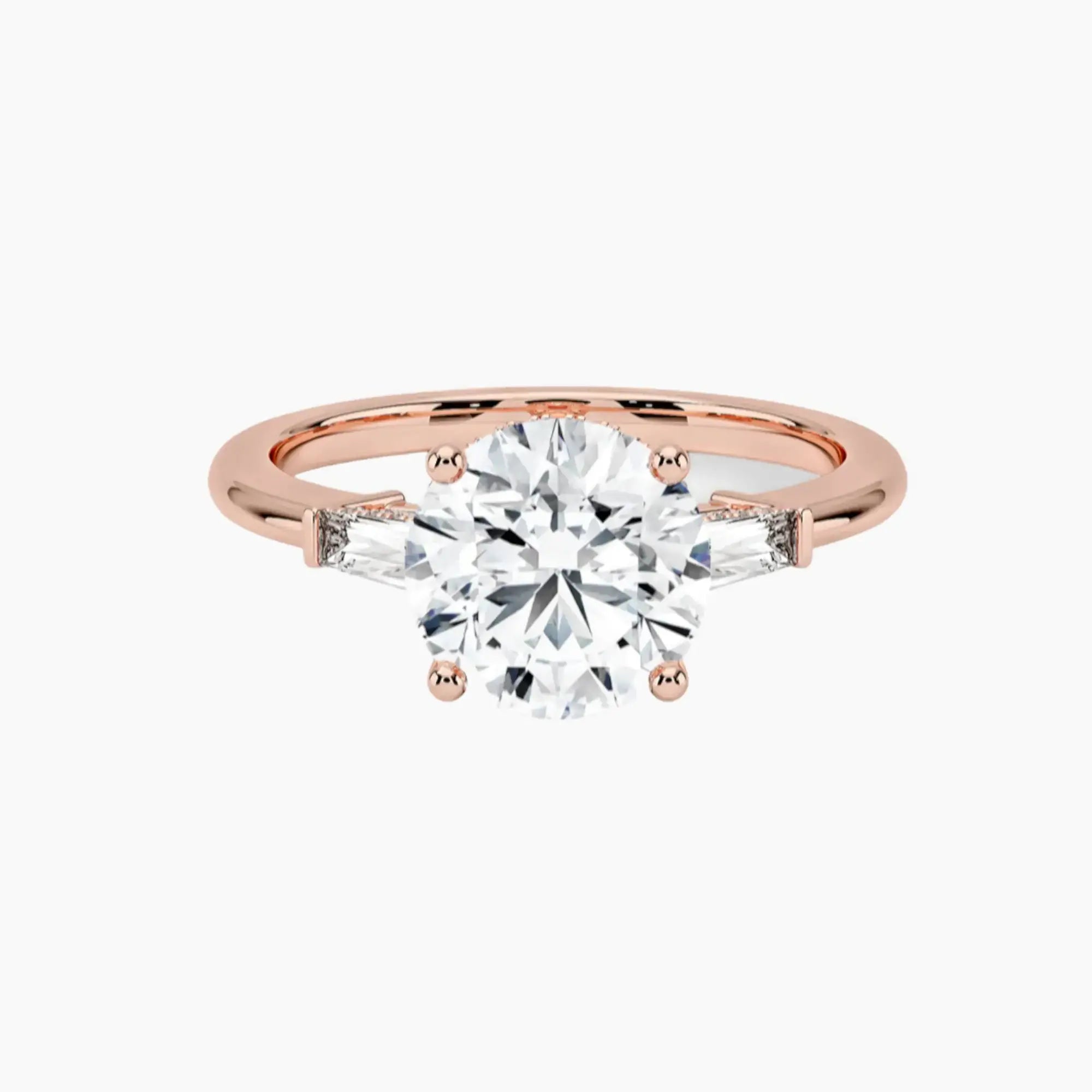 Nyx Round Hidden Halo 2.5 Carat Lab Grown Diamond Engagement Ring in 18K White Gold